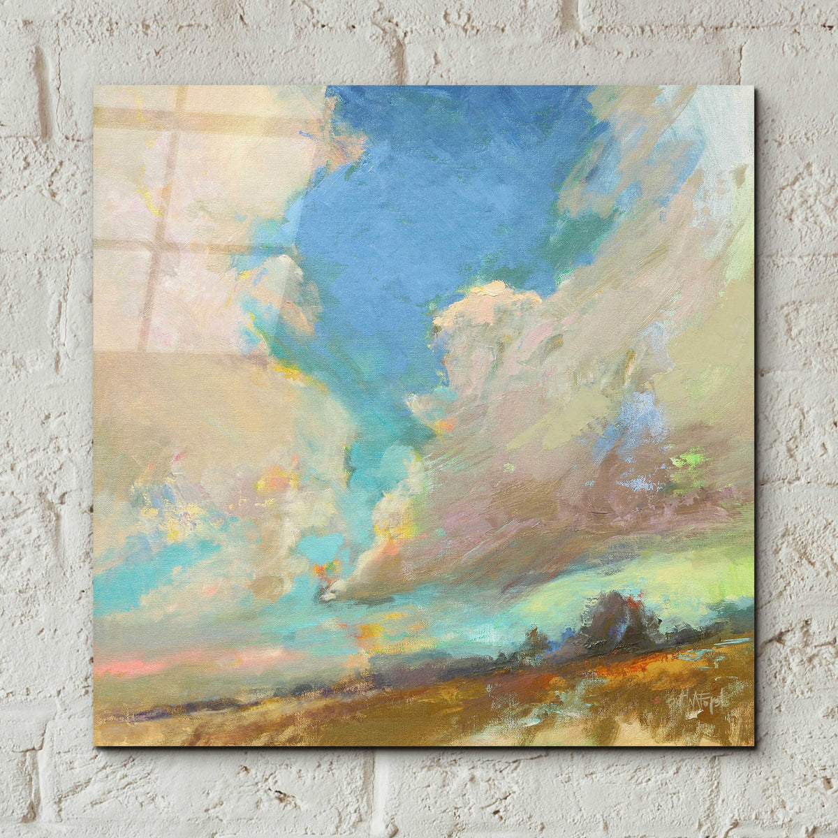 Epic Art 'Clouds Got in My Way' by Beth Forst, Acrylic Glass Wall Art,12x12