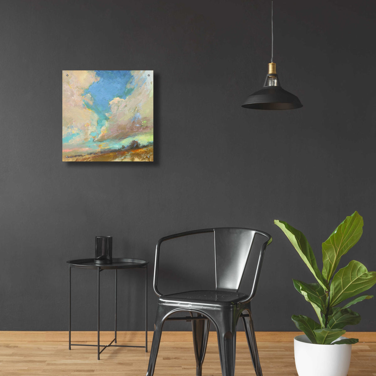 Epic Art 'Clouds Got in My Way' by Beth Forst, Acrylic Glass Wall Art,24x24