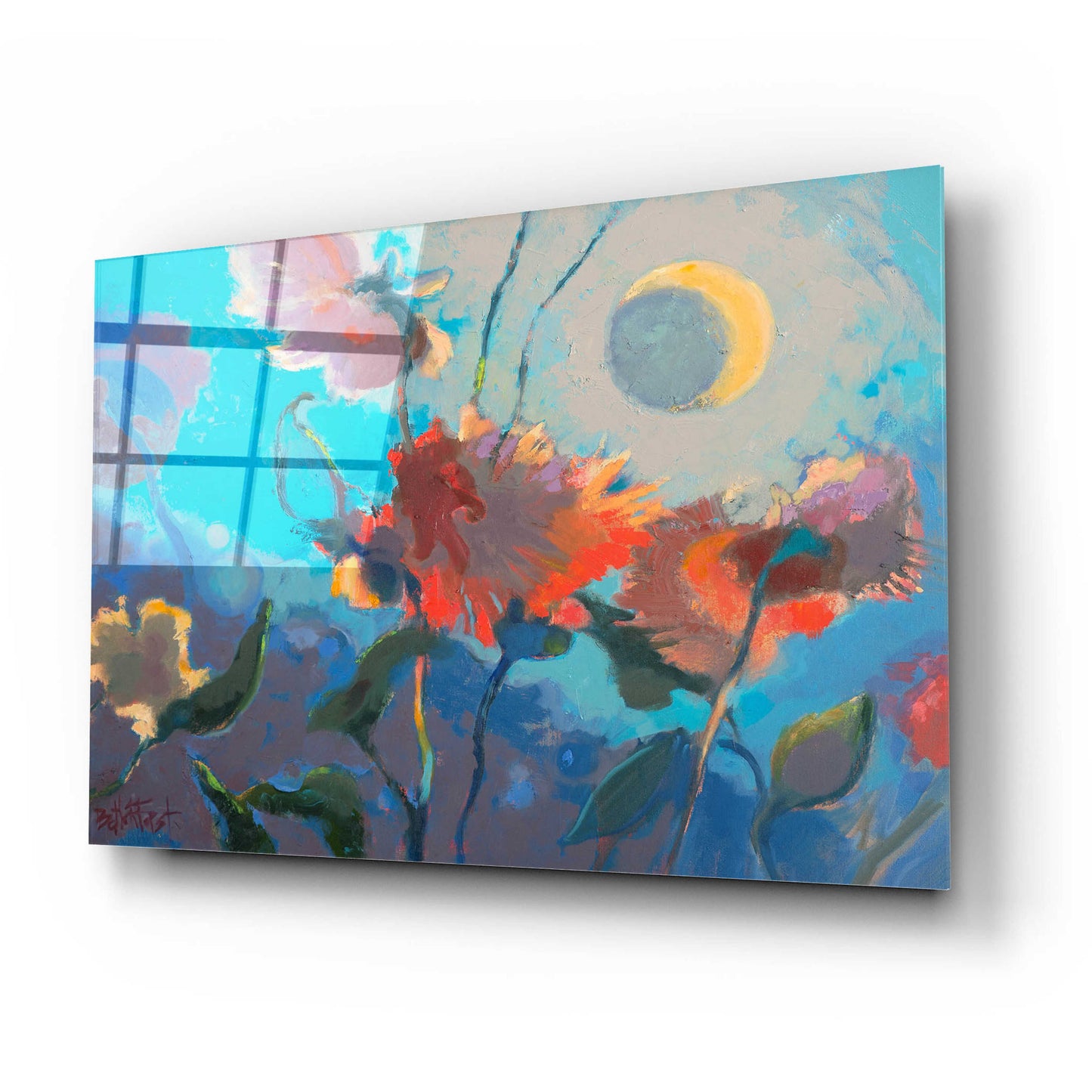 Epic Art 'Dahlia Moonglow' by Beth Forst, Acrylic Glass Wall Art,24x16