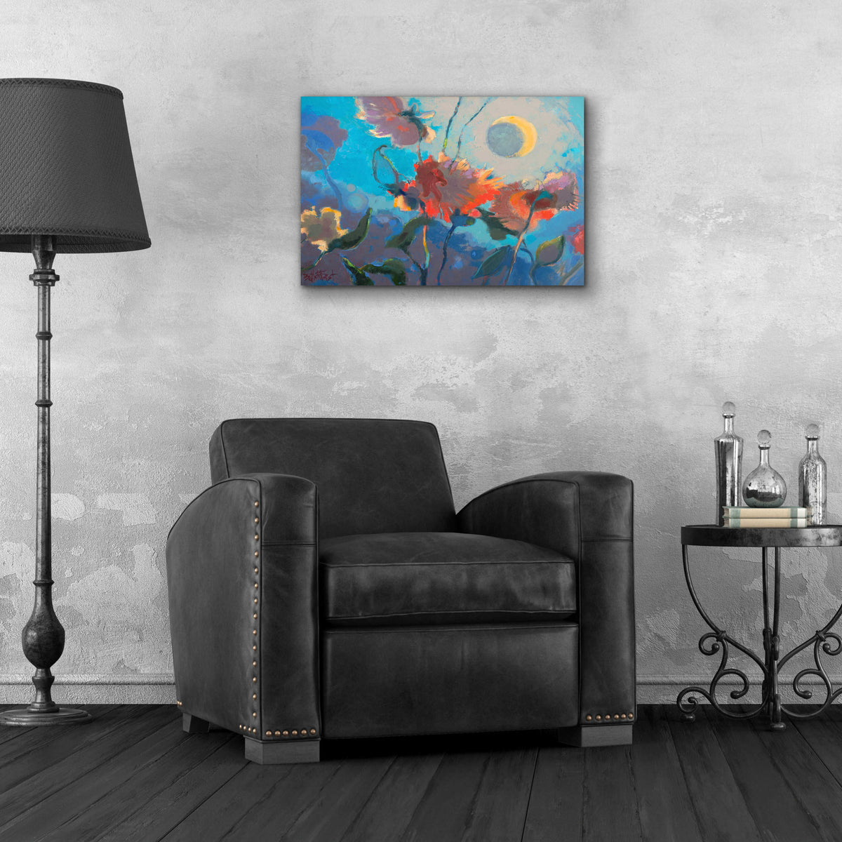 Epic Art 'Dahlia Moonglow' by Beth Forst, Acrylic Glass Wall Art,24x16