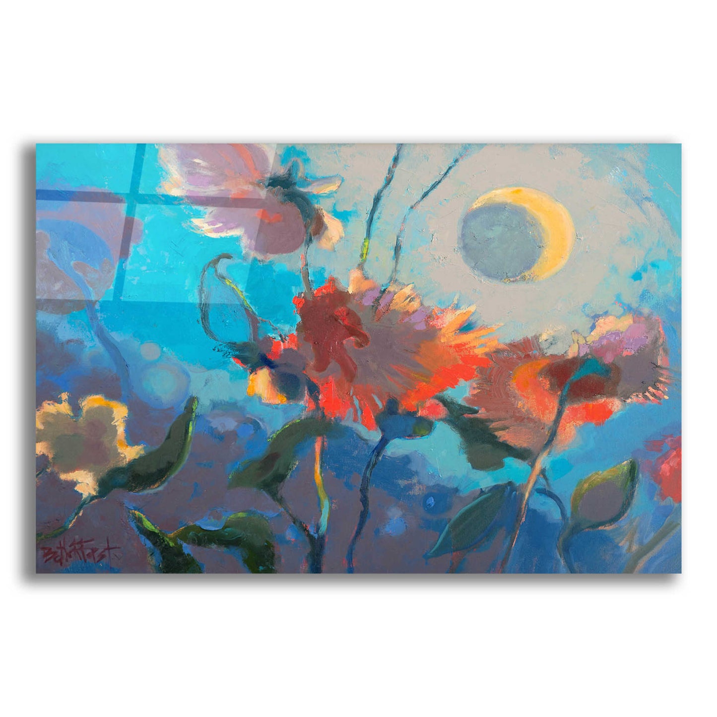 Epic Art 'Dahlia Moonglow' by Beth Forst, Acrylic Glass Wall Art,24x16