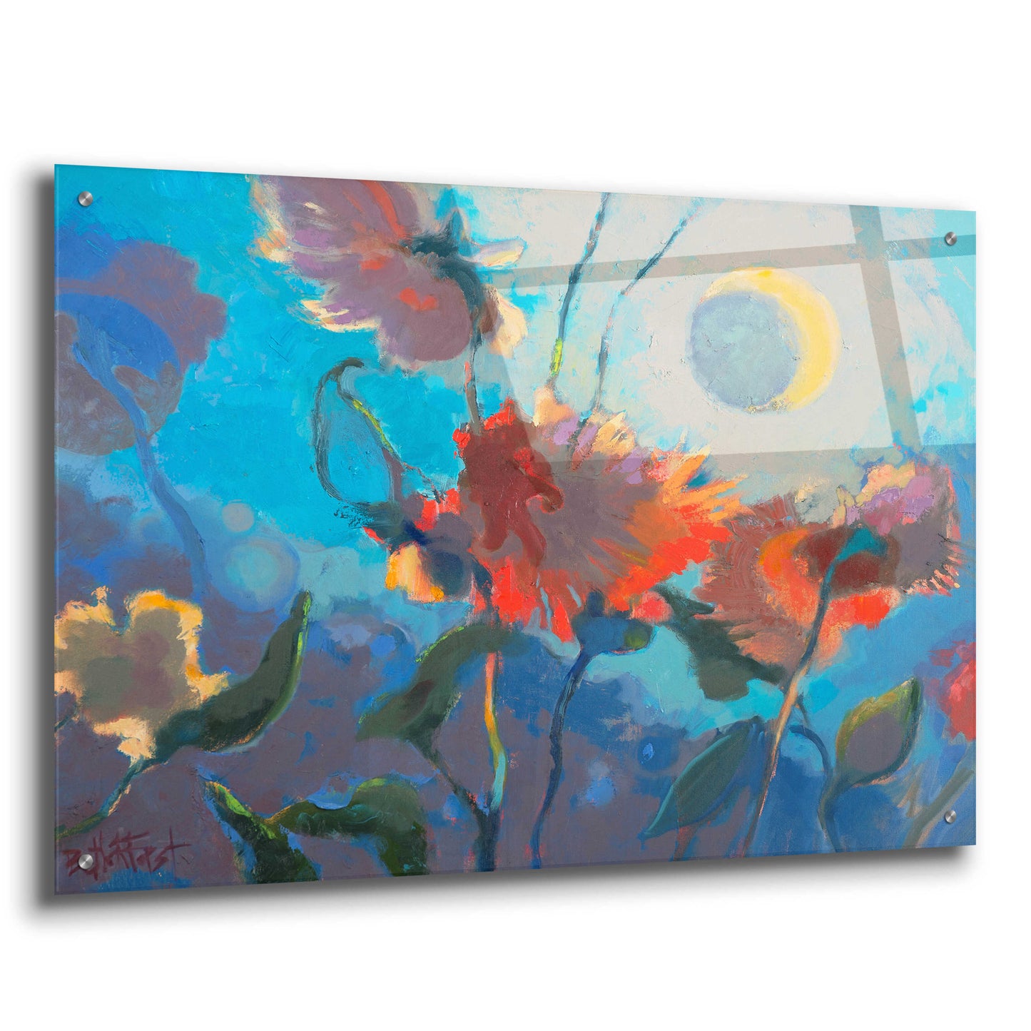 Epic Art 'Dahlia Moonglow' by Beth Forst, Acrylic Glass Wall Art,36x24