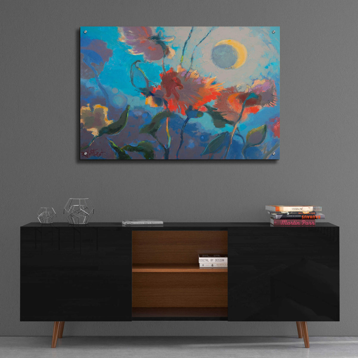 Epic Art 'Dahlia Moonglow' by Beth Forst, Acrylic Glass Wall Art,36x24