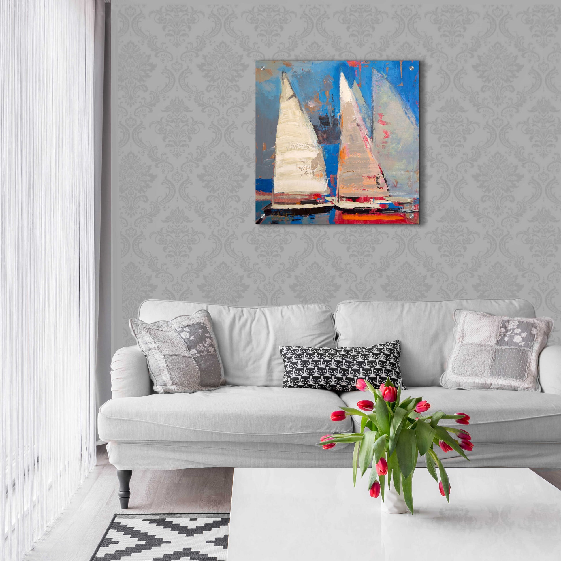 Epic Art 'Ghost Sailing' by Beth Forst, Acrylic Glass Wall Art,24x24