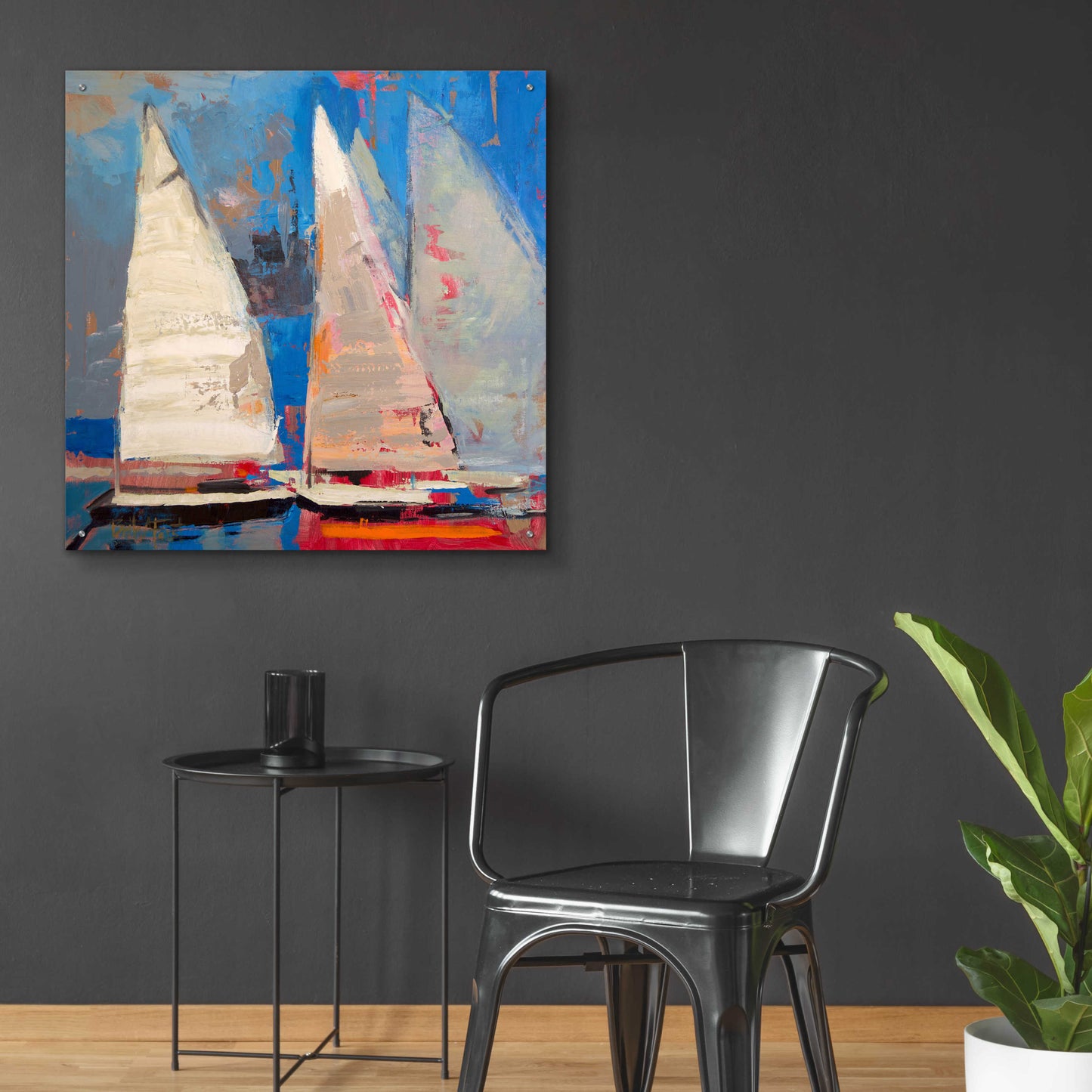 Epic Art 'Ghost Sailing' by Beth Forst, Acrylic Glass Wall Art,36x36