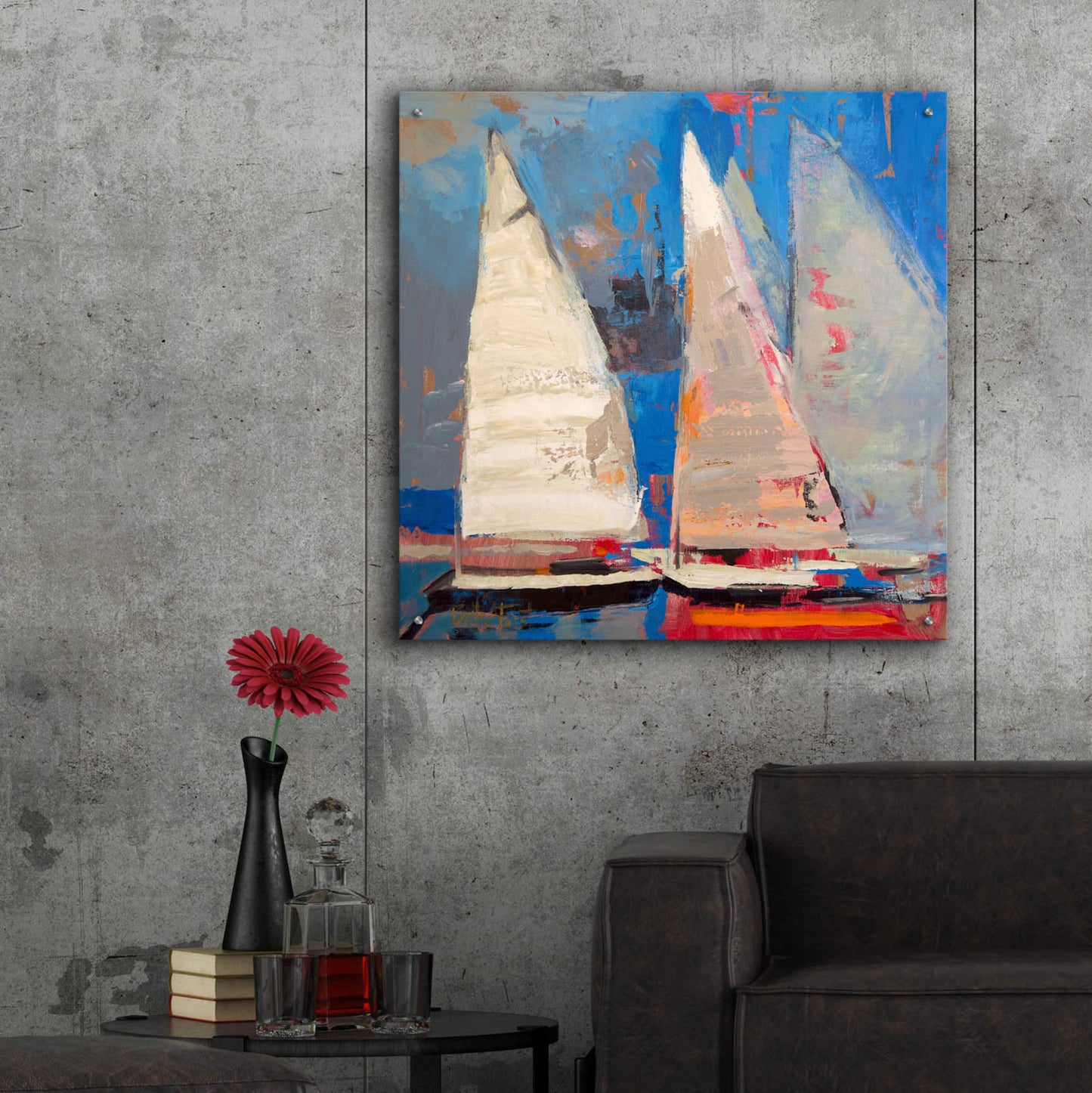 Epic Art 'Ghost Sailing' by Beth Forst, Acrylic Glass Wall Art,36x36