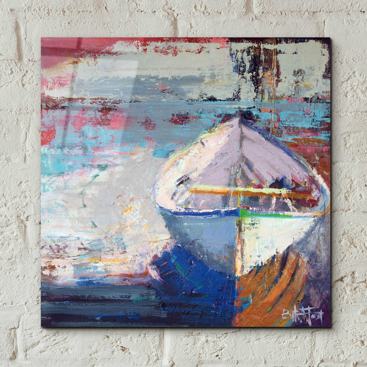 Epic Art 'Tidal Uber Navigation' by Beth Forst, Acrylic Glass Wall Art,12x12