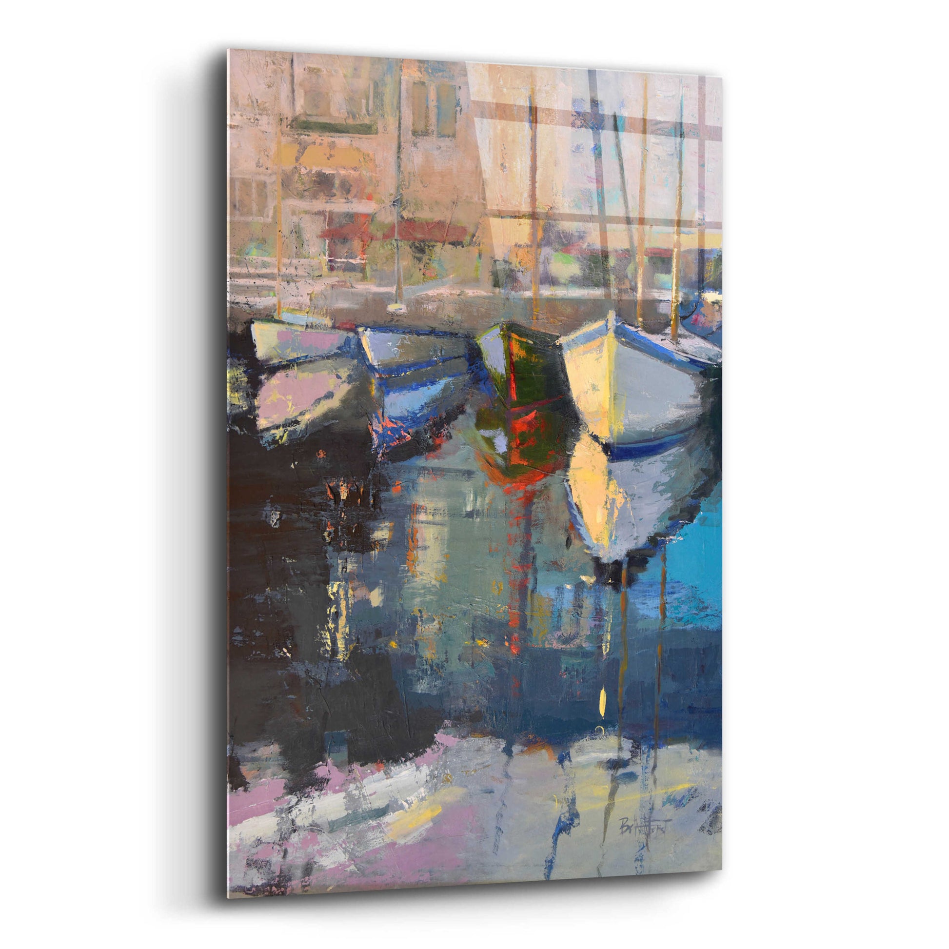 Epic Art 'Valencia Boats' by Beth Forst, Acrylic Glass Wall Art,12x16