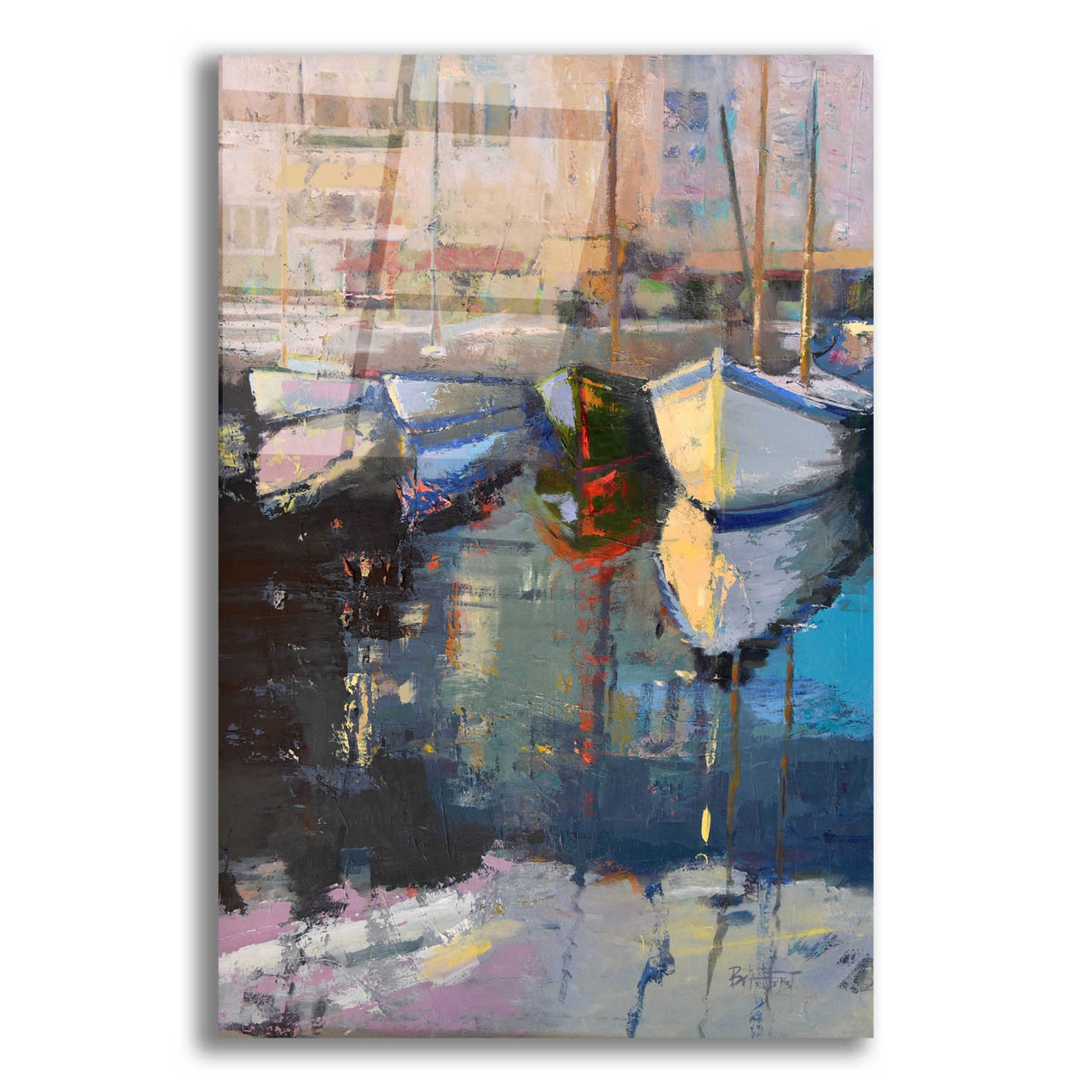 Epic Art 'Valencia Boats' by Beth Forst, Acrylic Glass Wall Art,12x16