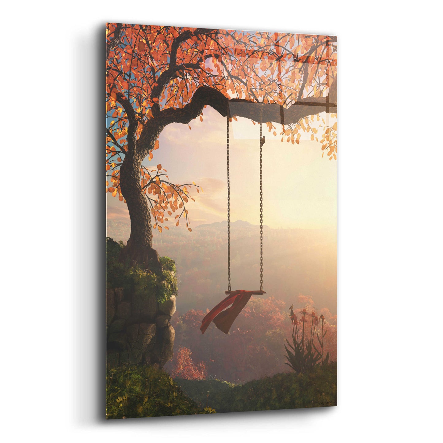 Epic Art 'Tree Swing' by Cynthia Decker, Acrylic Glass Wall Art,12x16