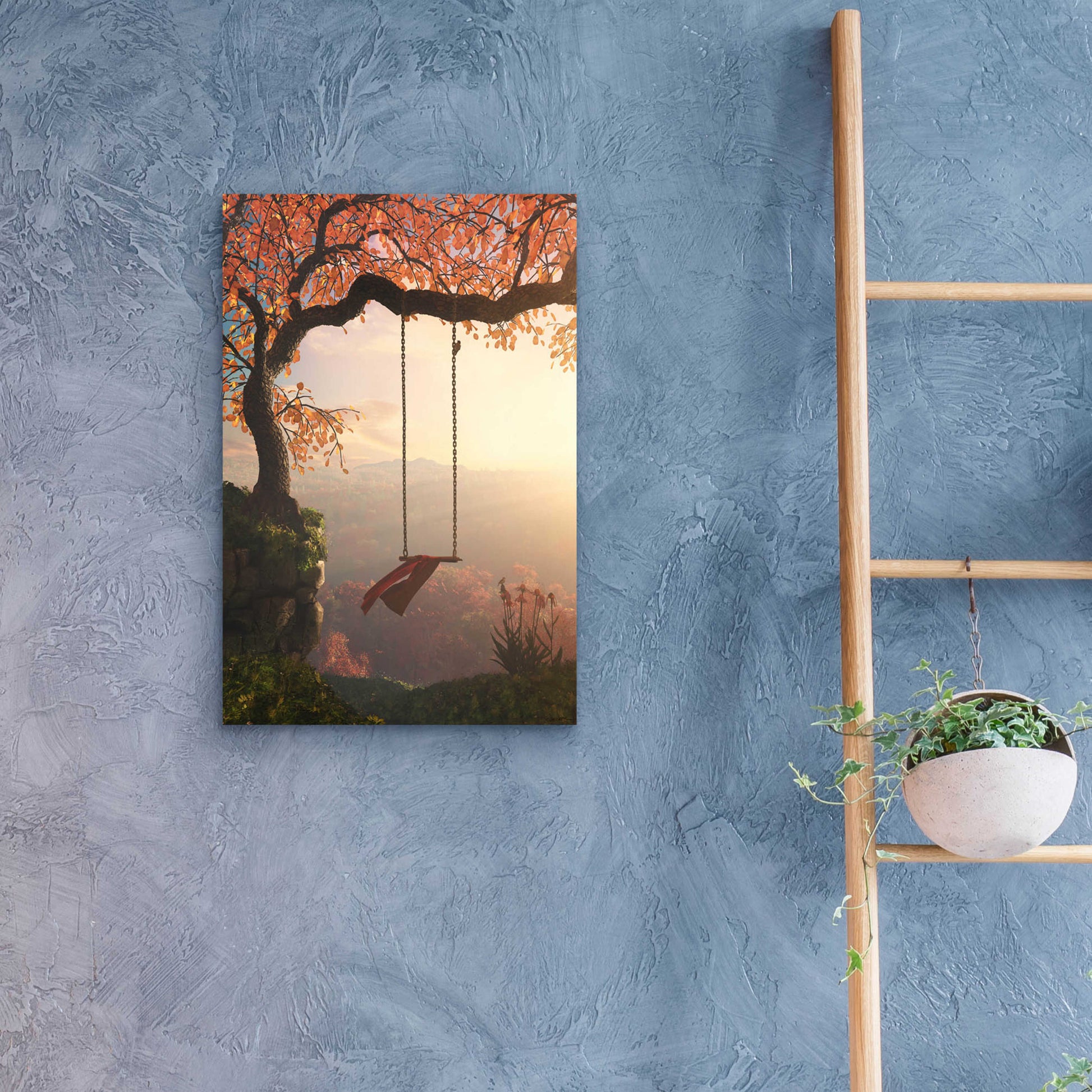 Epic Art 'Tree Swing' by Cynthia Decker, Acrylic Glass Wall Art,16x24