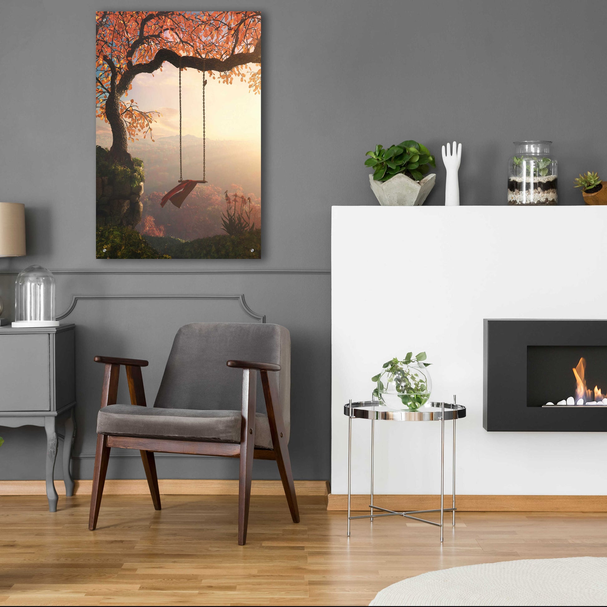 Epic Art 'Tree Swing' by Cynthia Decker, Acrylic Glass Wall Art,24x36