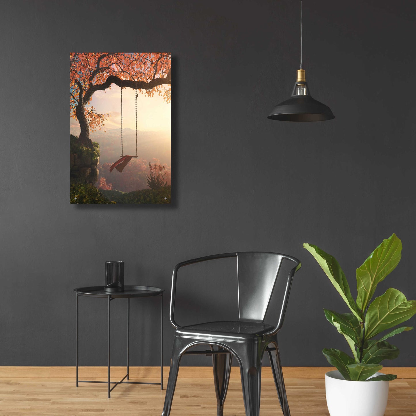 Epic Art 'Tree Swing' by Cynthia Decker, Acrylic Glass Wall Art,24x36