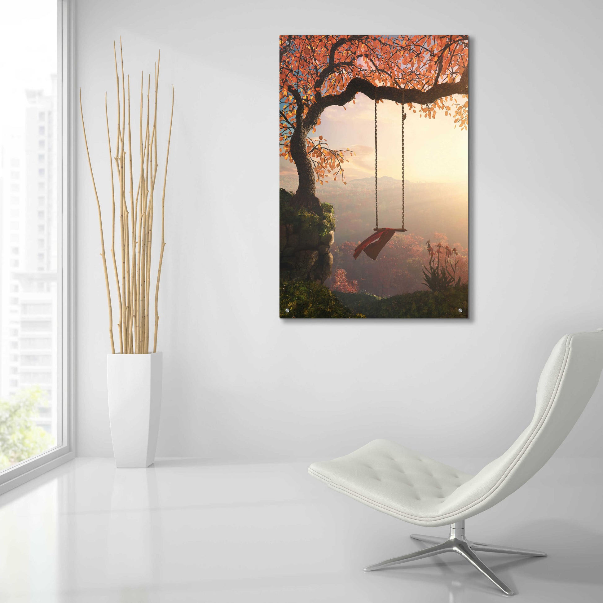 Epic Art 'Tree Swing' by Cynthia Decker, Acrylic Glass Wall Art,24x36