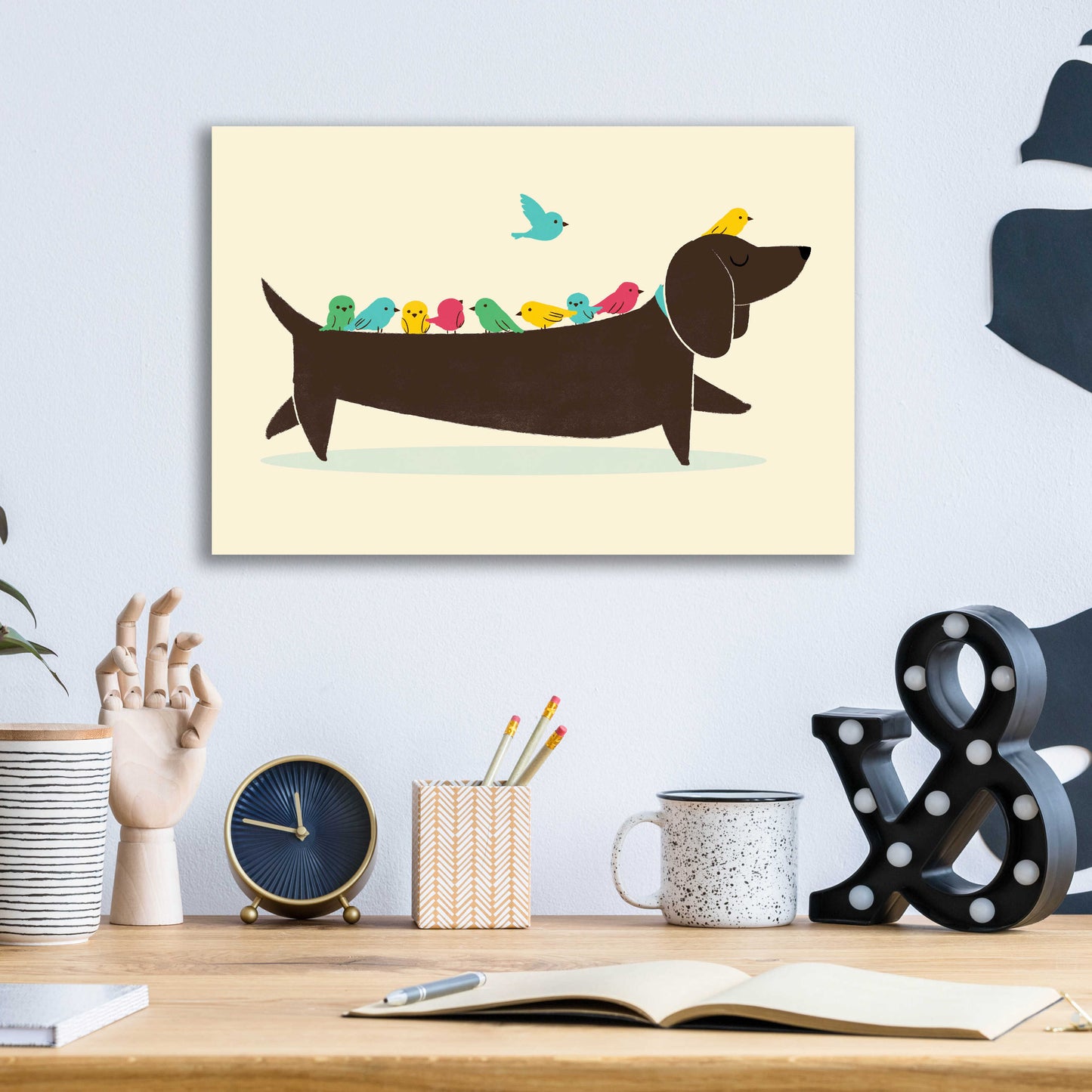 Epic Art 'Bird Dog' by Jay Fleck, Acrylic Glass Wall Art,16x12