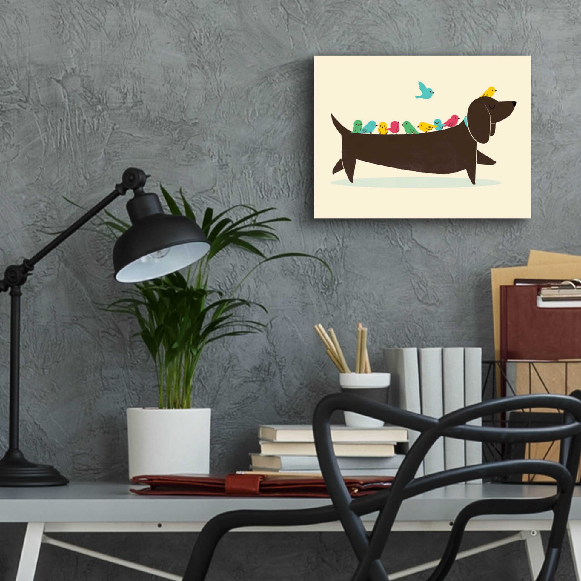 Epic Art 'Bird Dog' by Jay Fleck, Acrylic Glass Wall Art,16x12