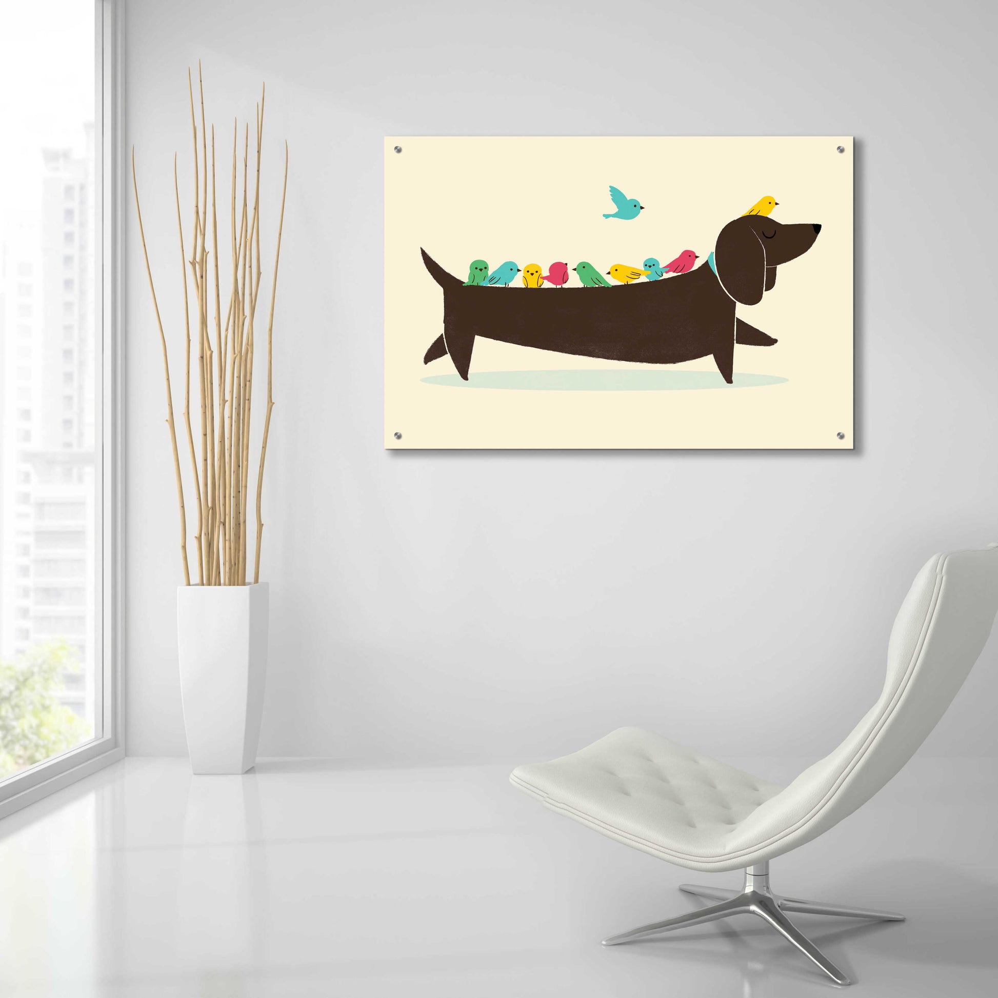 Epic Art 'Bird Dog' by Jay Fleck, Acrylic Glass Wall Art,36x24