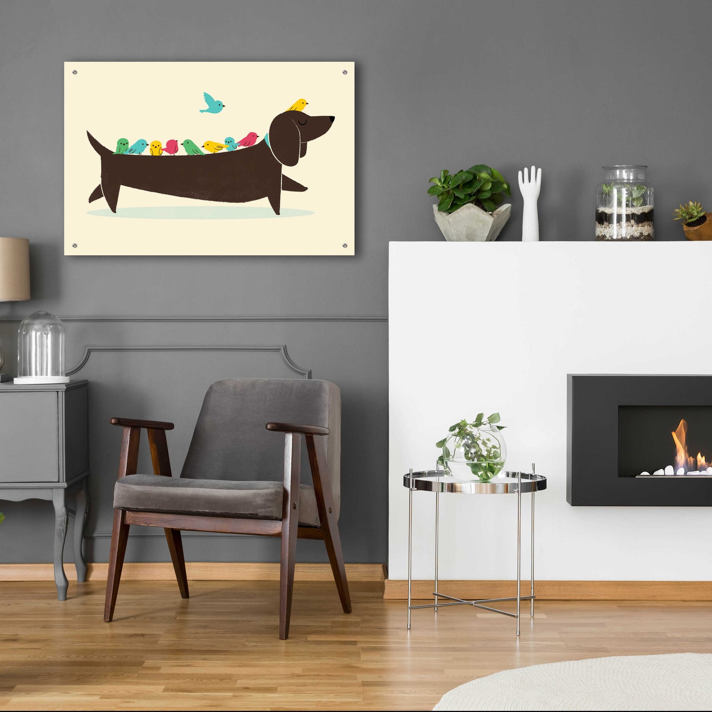 Epic Art 'Bird Dog' by Jay Fleck, Acrylic Glass Wall Art,36x24