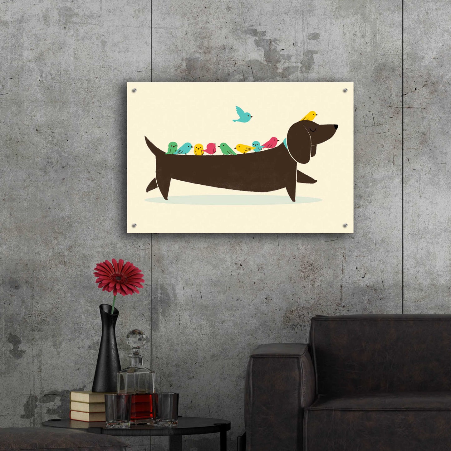 Epic Art 'Bird Dog' by Jay Fleck, Acrylic Glass Wall Art,36x24