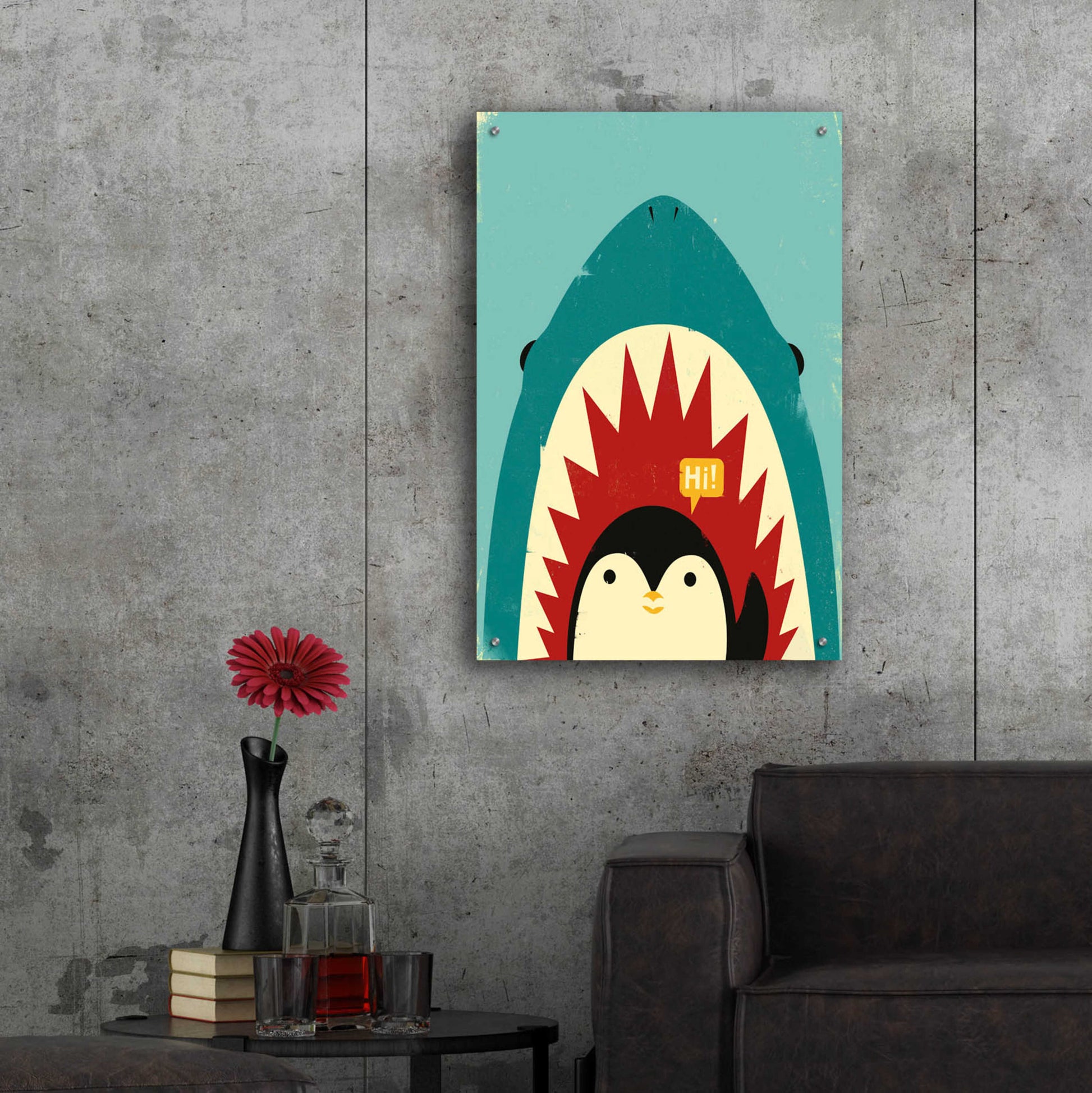 Epic Art 'Hi!' by Jay Fleck, Acrylic Glass Wall Art,24x36