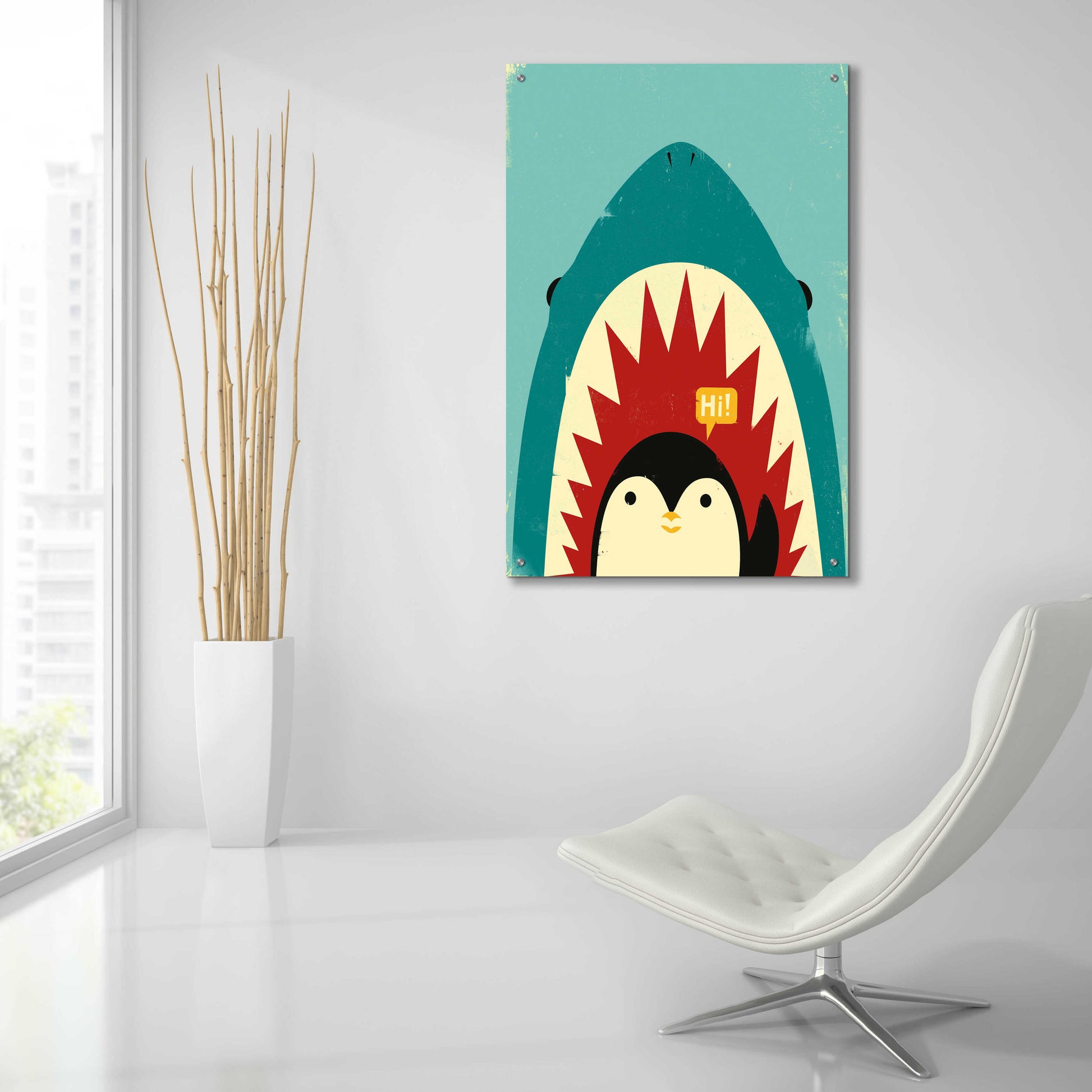 Epic Art 'Hi!' by Jay Fleck, Acrylic Glass Wall Art,24x36