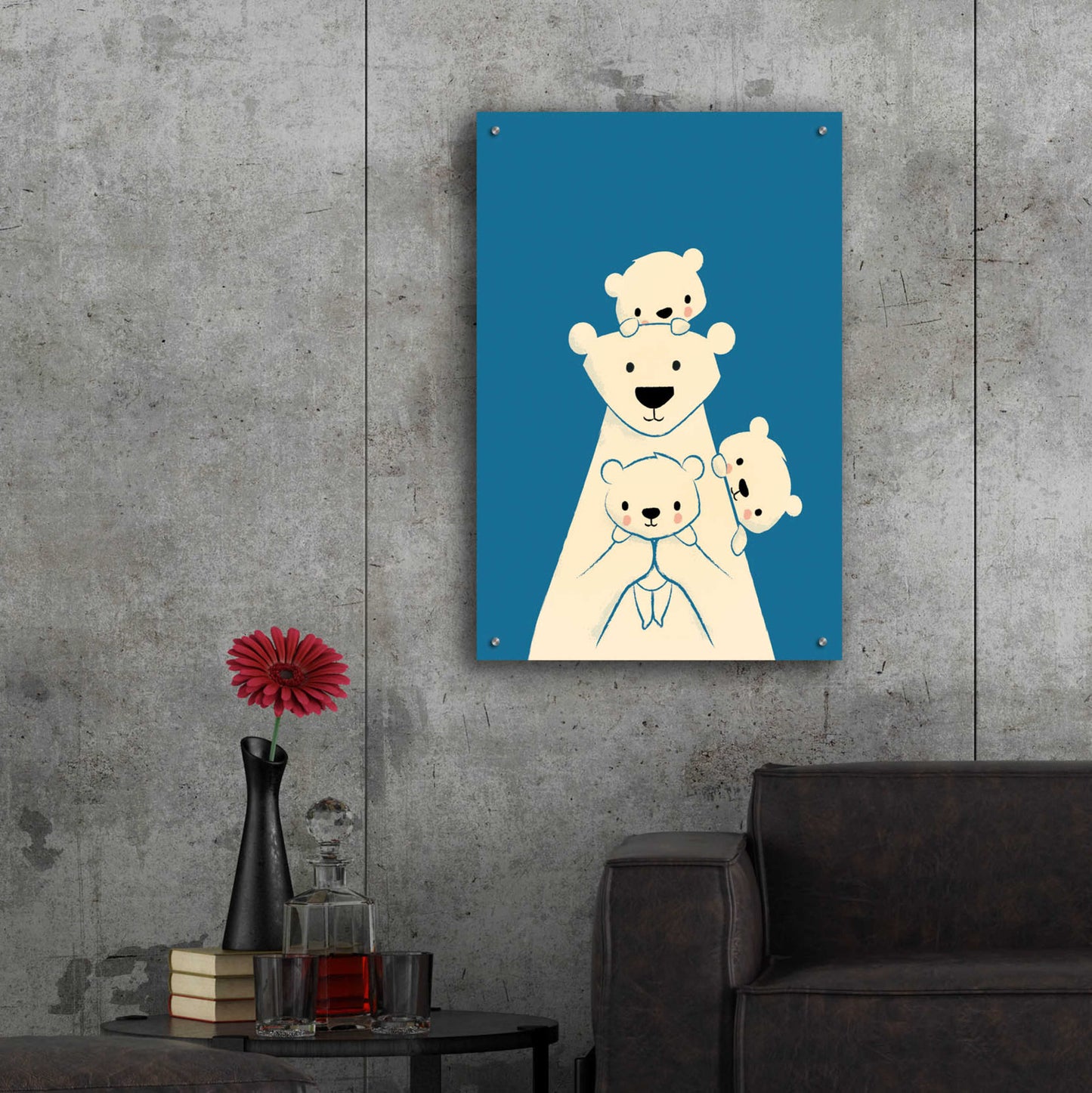 Epic Art 'Papa Bear' by Jay Fleck, Acrylic Glass Wall Art,24x36