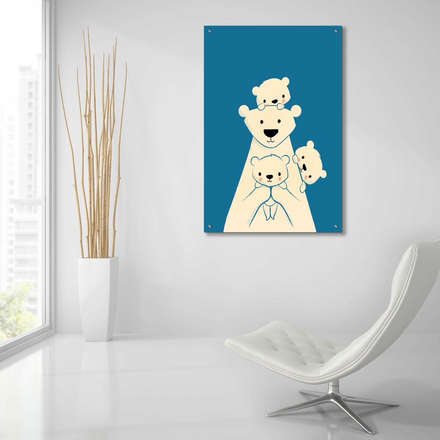 Epic Art 'Papa Bear' by Jay Fleck, Acrylic Glass Wall Art,24x36