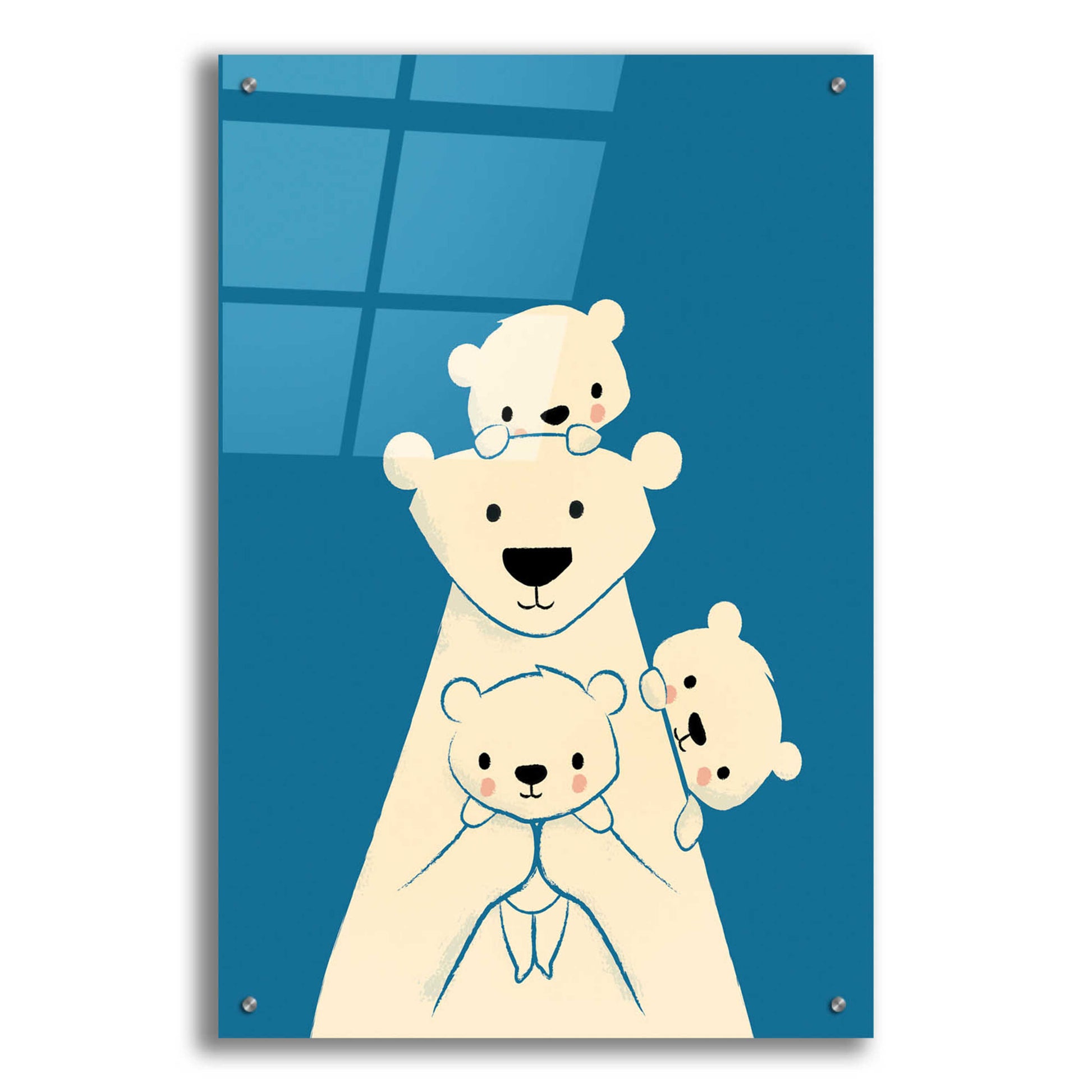 Epic Art 'Papa Bear' by Jay Fleck, Acrylic Glass Wall Art,24x36