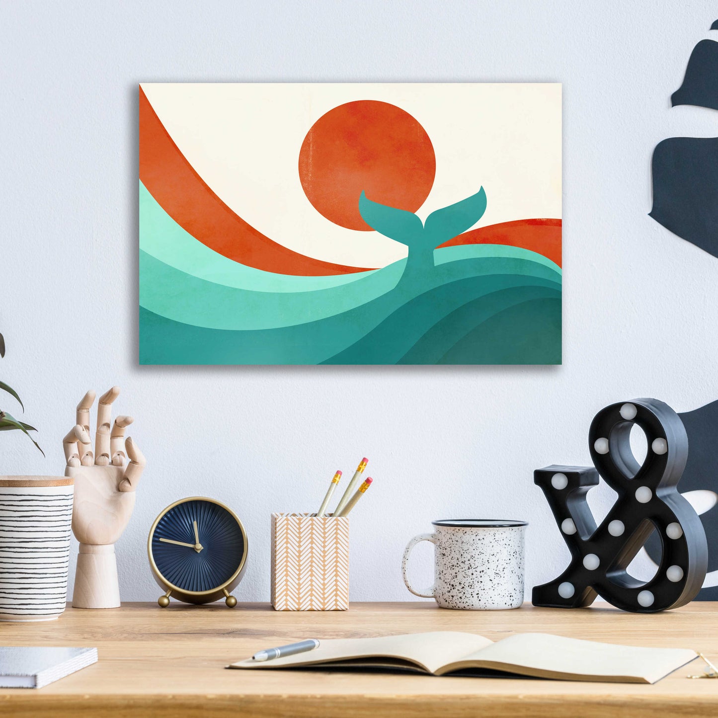 Epic Art 'Wave (Day)' by Jay Fleck, Acrylic Glass Wall Art,16x12