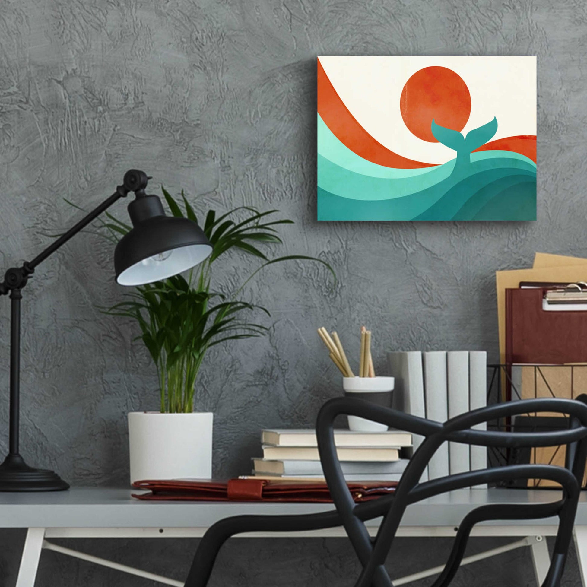 Epic Art 'Wave (Day)' by Jay Fleck, Acrylic Glass Wall Art,16x12