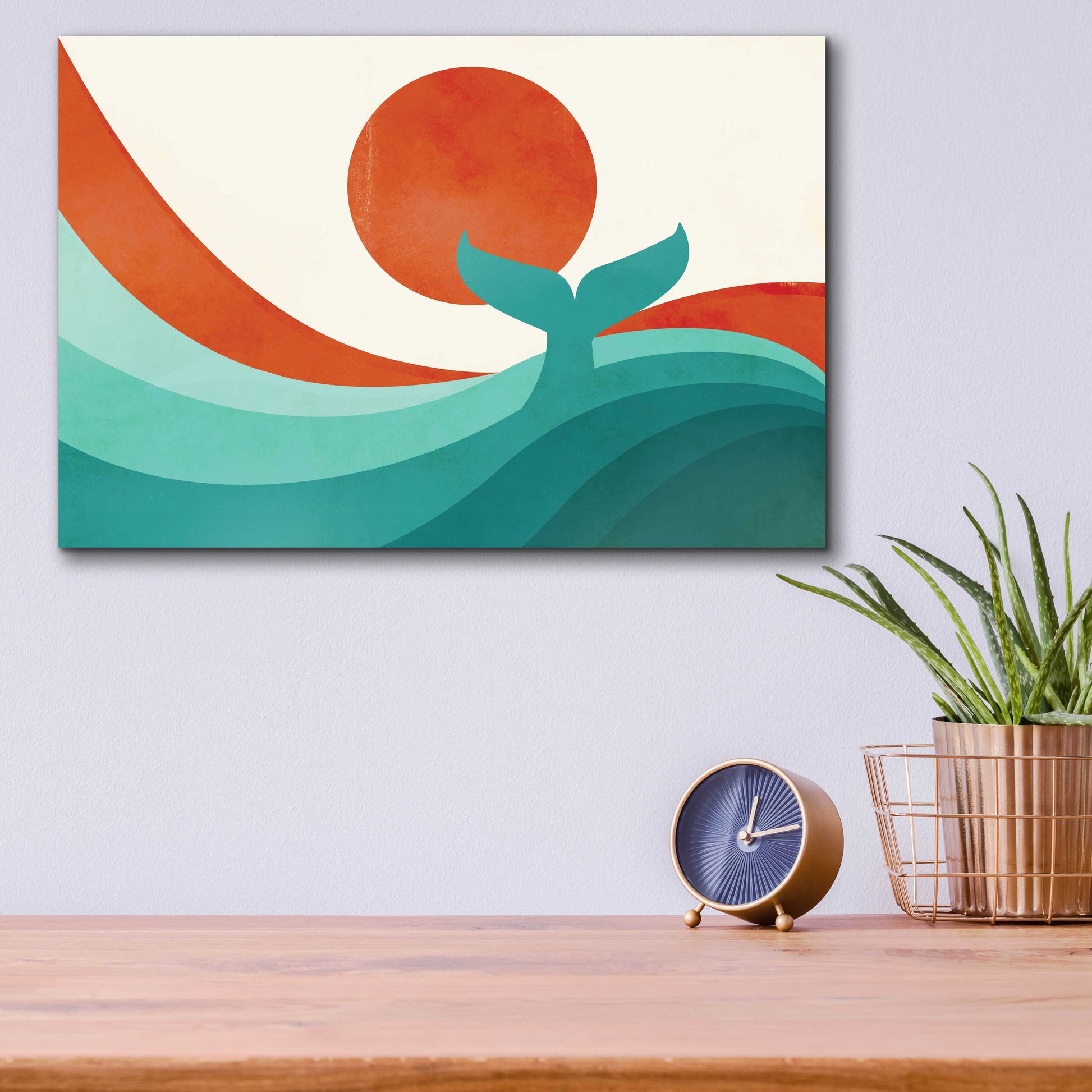 Epic Art 'Wave (Day)' by Jay Fleck, Acrylic Glass Wall Art,16x12