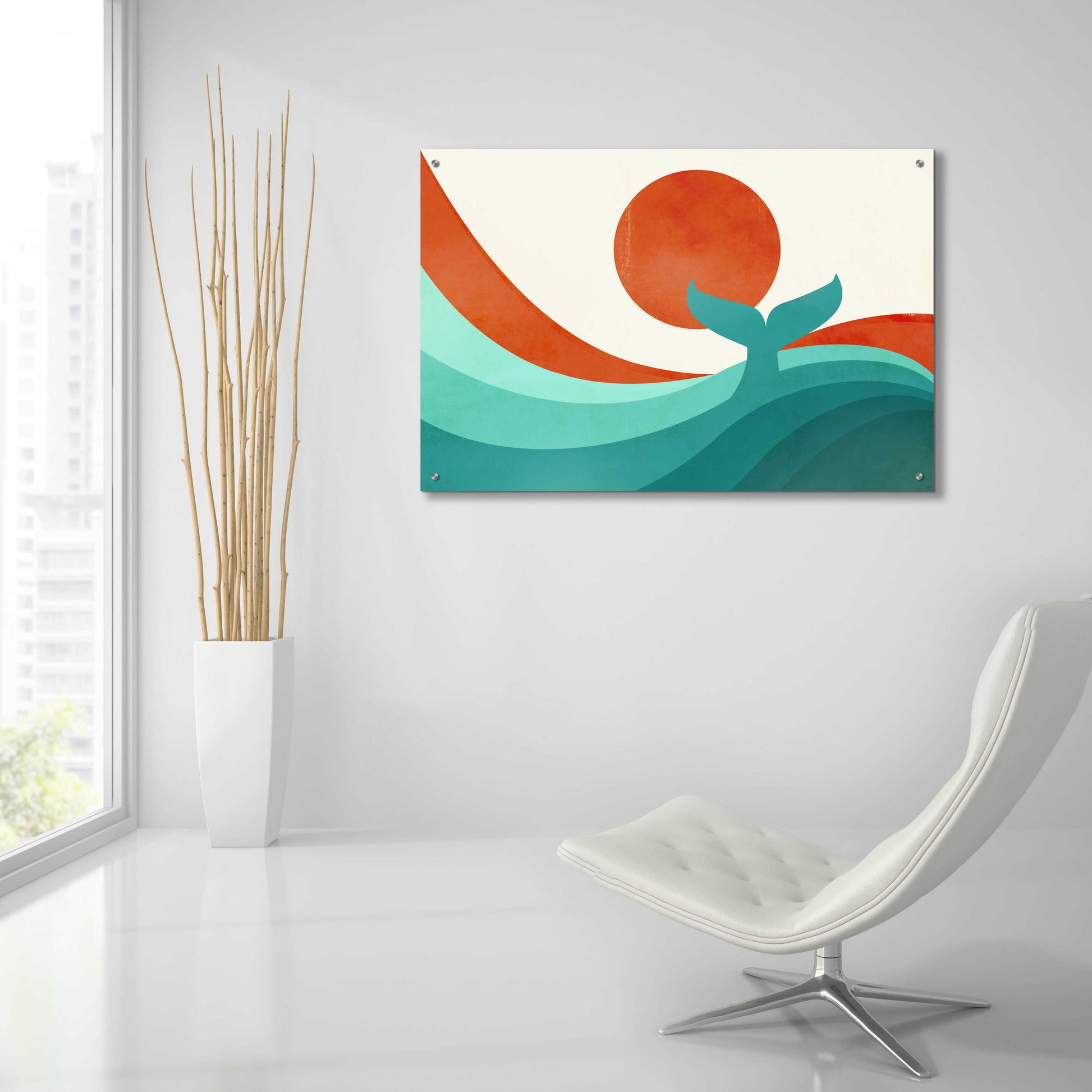 Epic Art 'Wave (Day)' by Jay Fleck, Acrylic Glass Wall Art,36x24