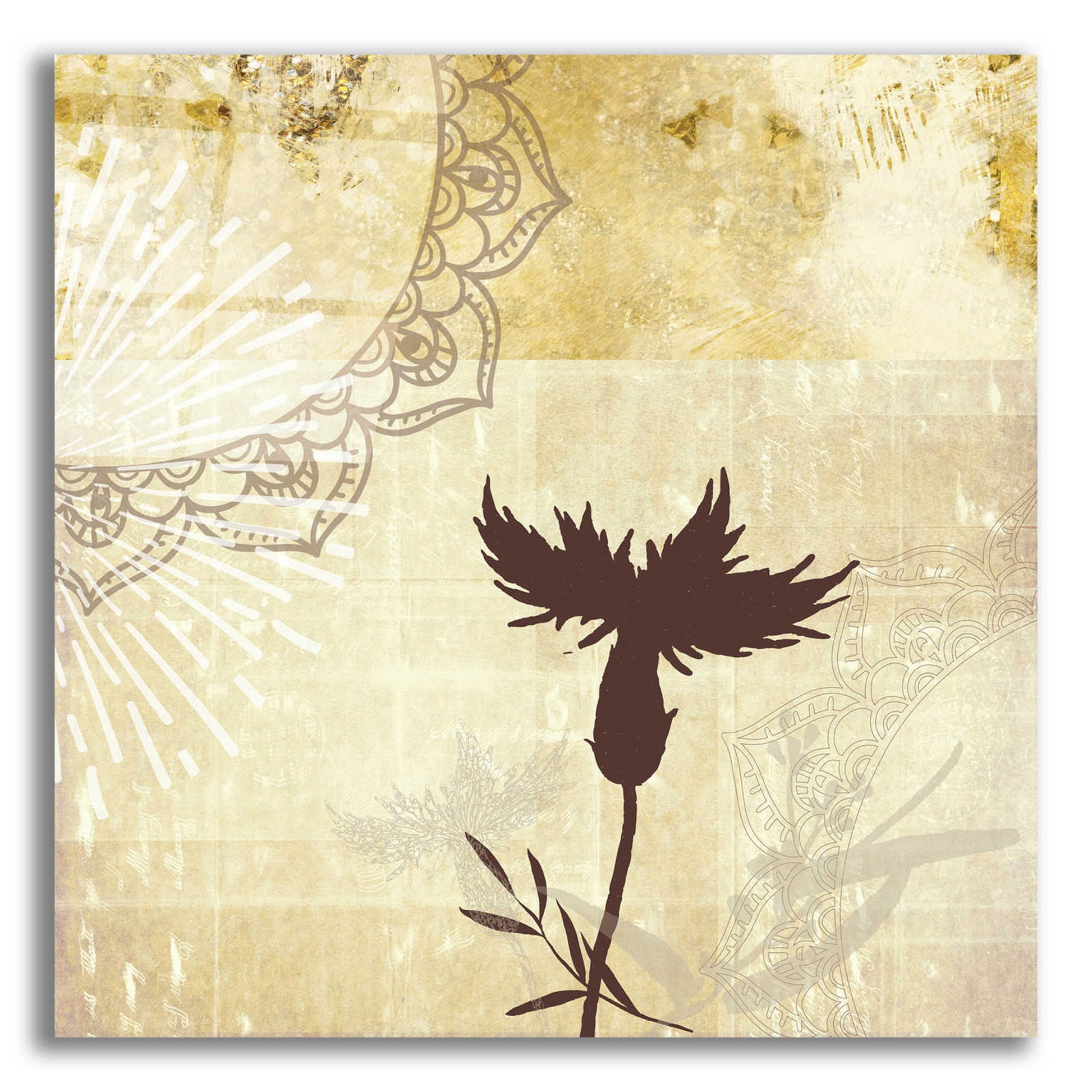 Epic Art 'Golden Henna Breeze 2' by Louis Duncan-He, Acrylic Glass Wall Art