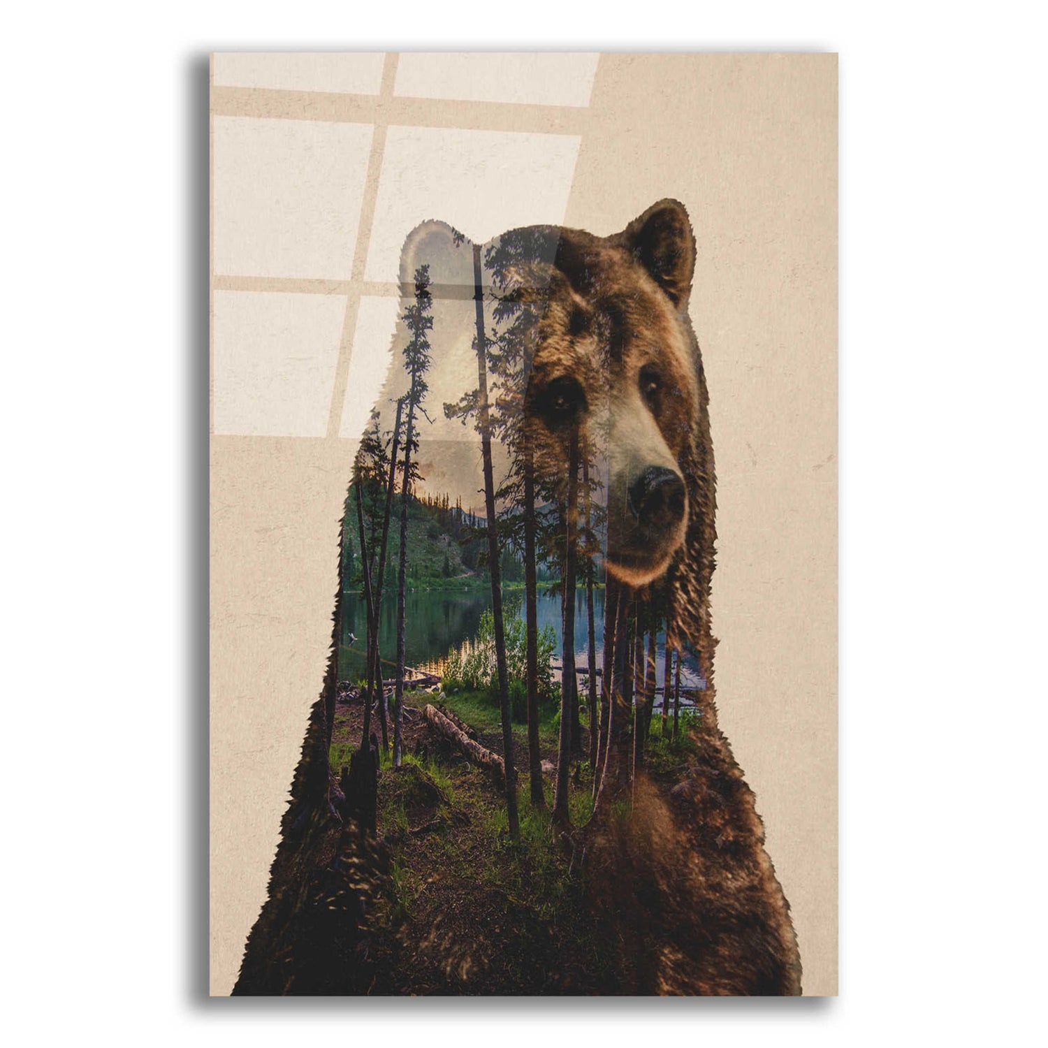 Epic Art 'Bear Lake' by Davies Babies, Acrylic Glass Wall Art