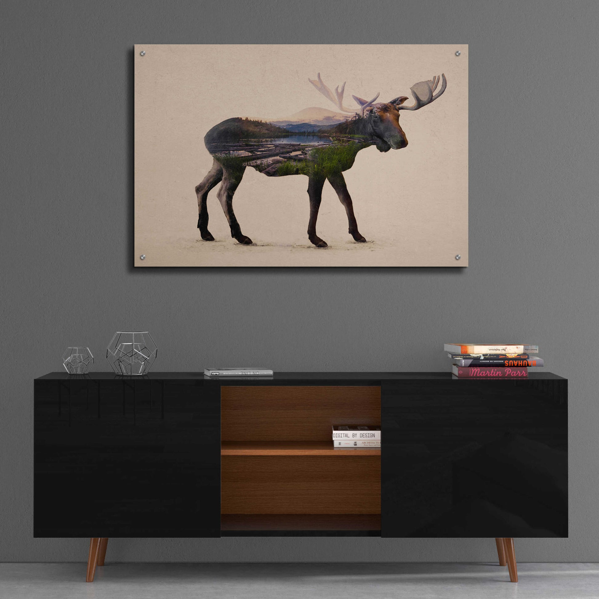 Epic Art 'The Alaskan Bull Moose' by Davies Babies, Acrylic Glass Wall Art,36x24