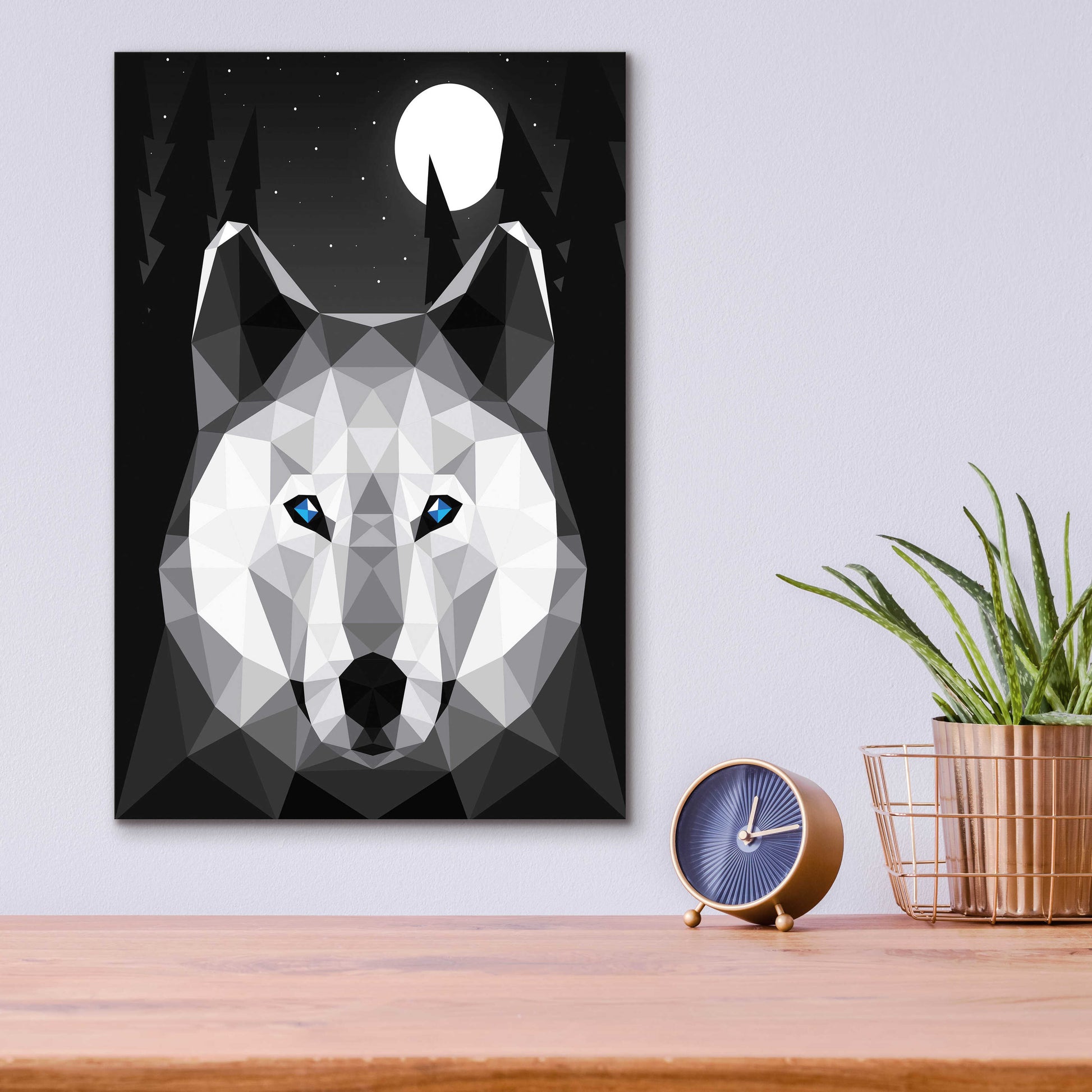 Epic Art 'Tundra Wolf' by Davies Babies, Acrylic Glass Wall Art,12x16