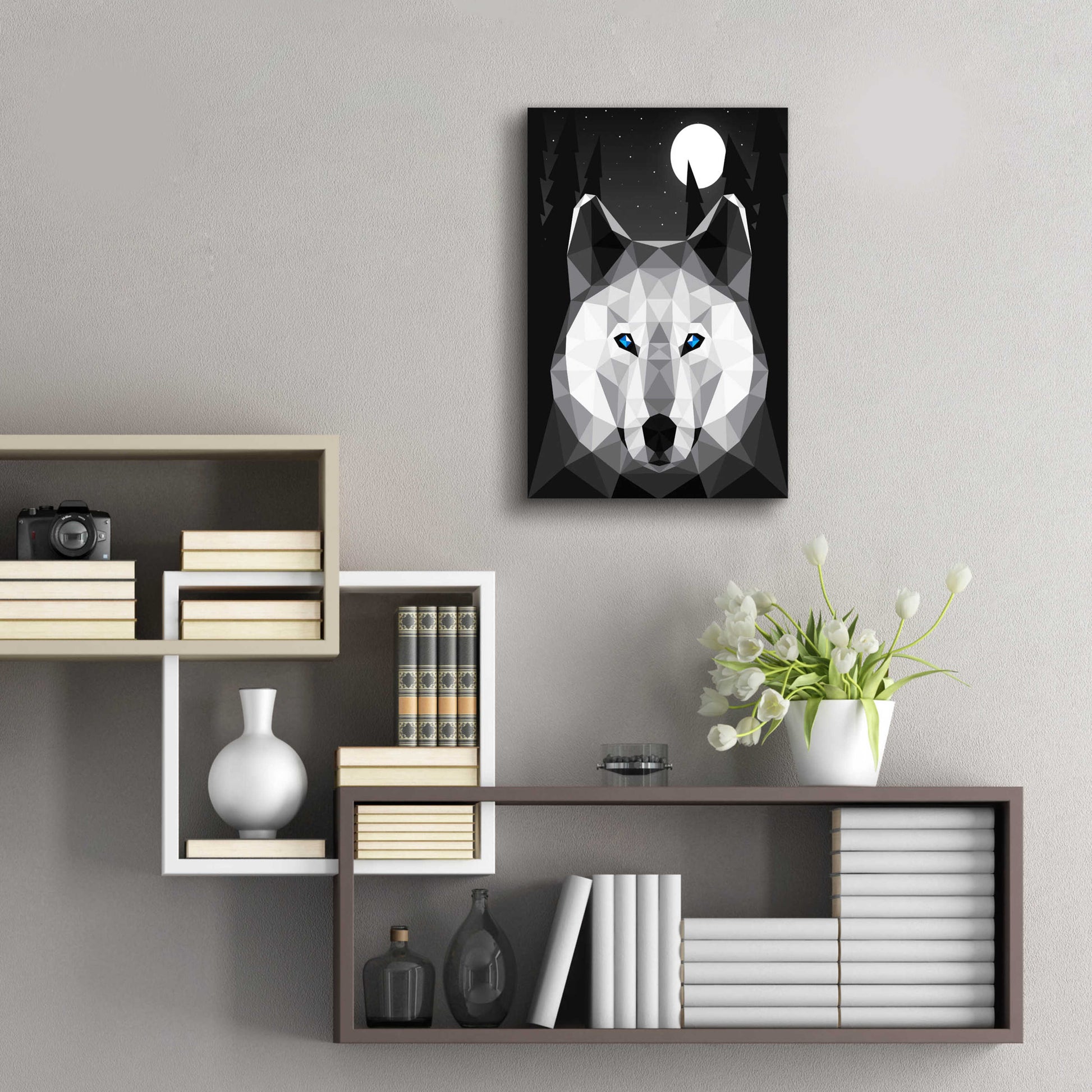 Epic Art 'Tundra Wolf' by Davies Babies, Acrylic Glass Wall Art,16x24