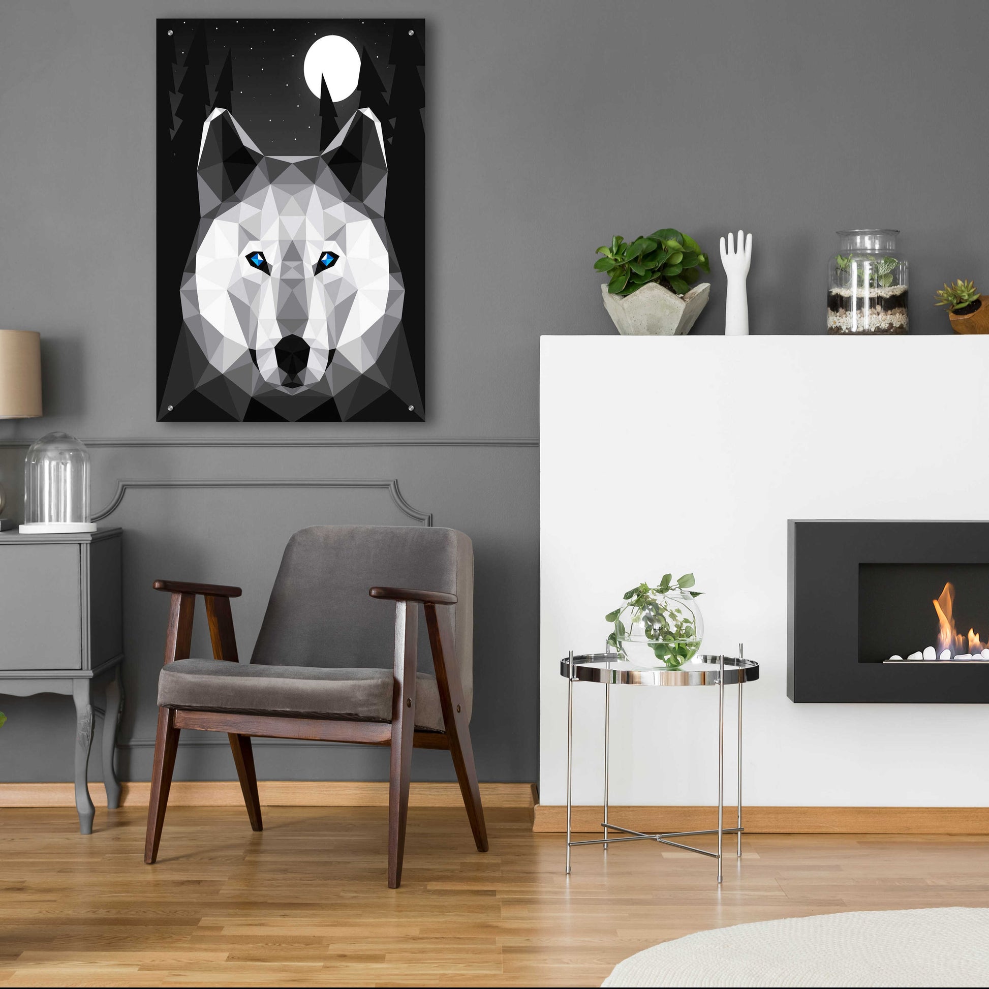 Epic Art 'Tundra Wolf' by Davies Babies, Acrylic Glass Wall Art,24x36