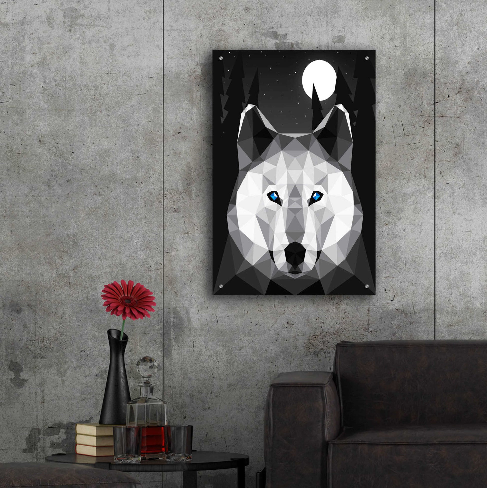 Epic Art 'Tundra Wolf' by Davies Babies, Acrylic Glass Wall Art,24x36