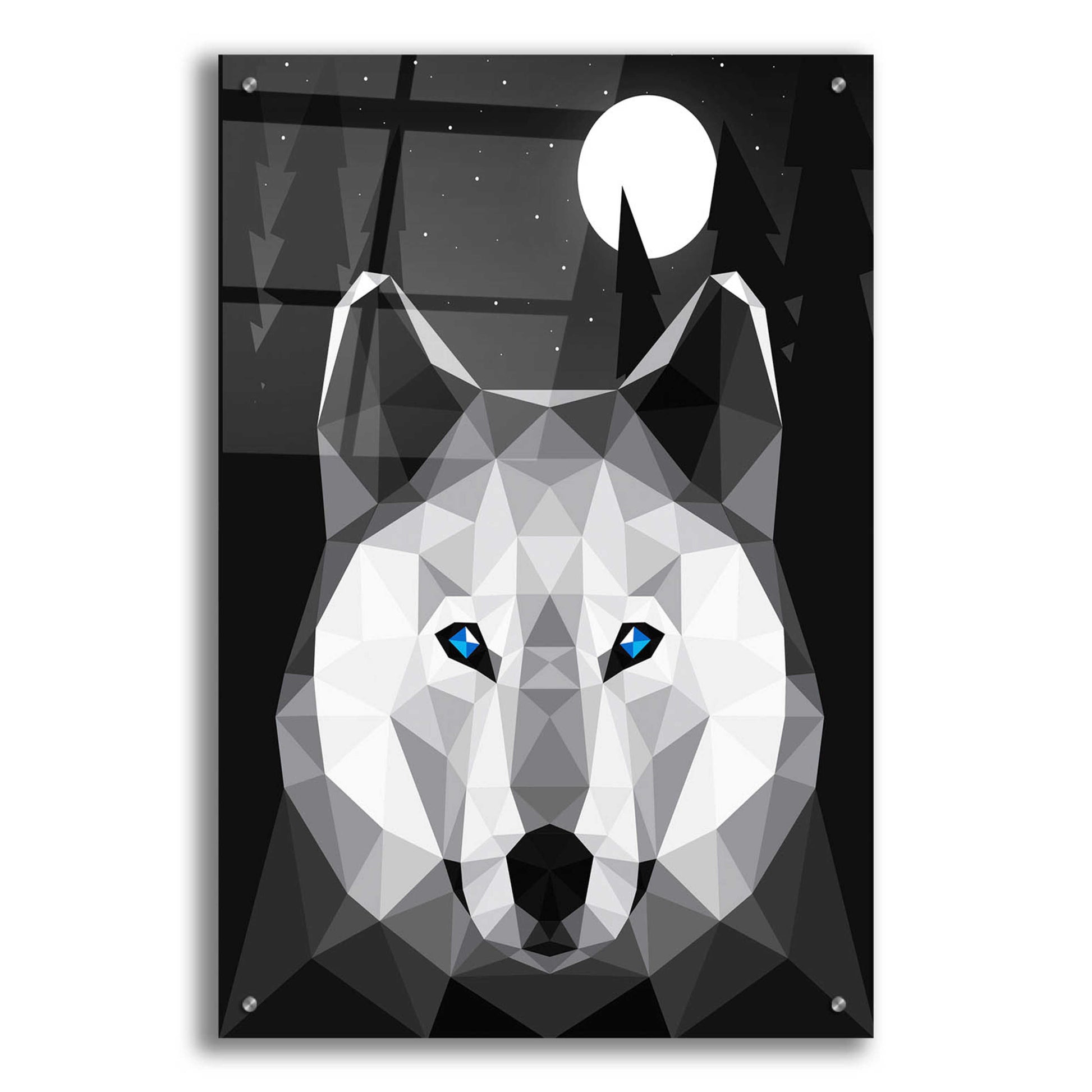 Epic Art 'Tundra Wolf' by Davies Babies, Acrylic Glass Wall Art,24x36