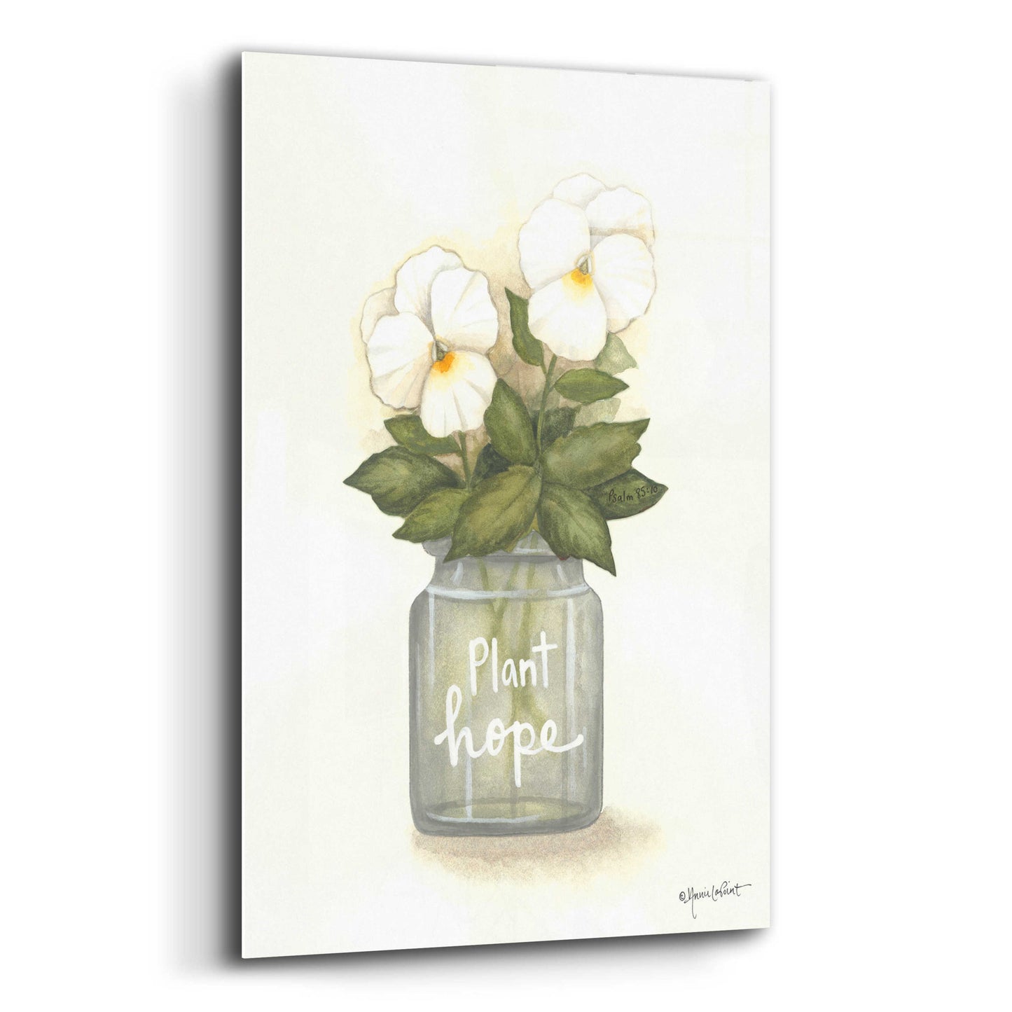 Epic Art 'Plant Hope Pansies' by Annie LaPoint, Acrylic Glass Wall Art,16x24