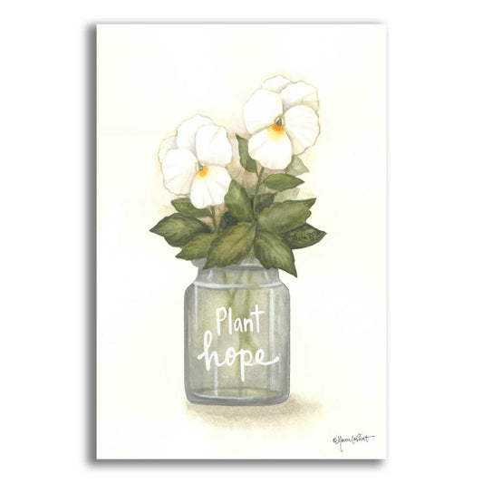 Epic Art 'Plant Hope Pansies' by Annie LaPoint, Acrylic Glass Wall Art