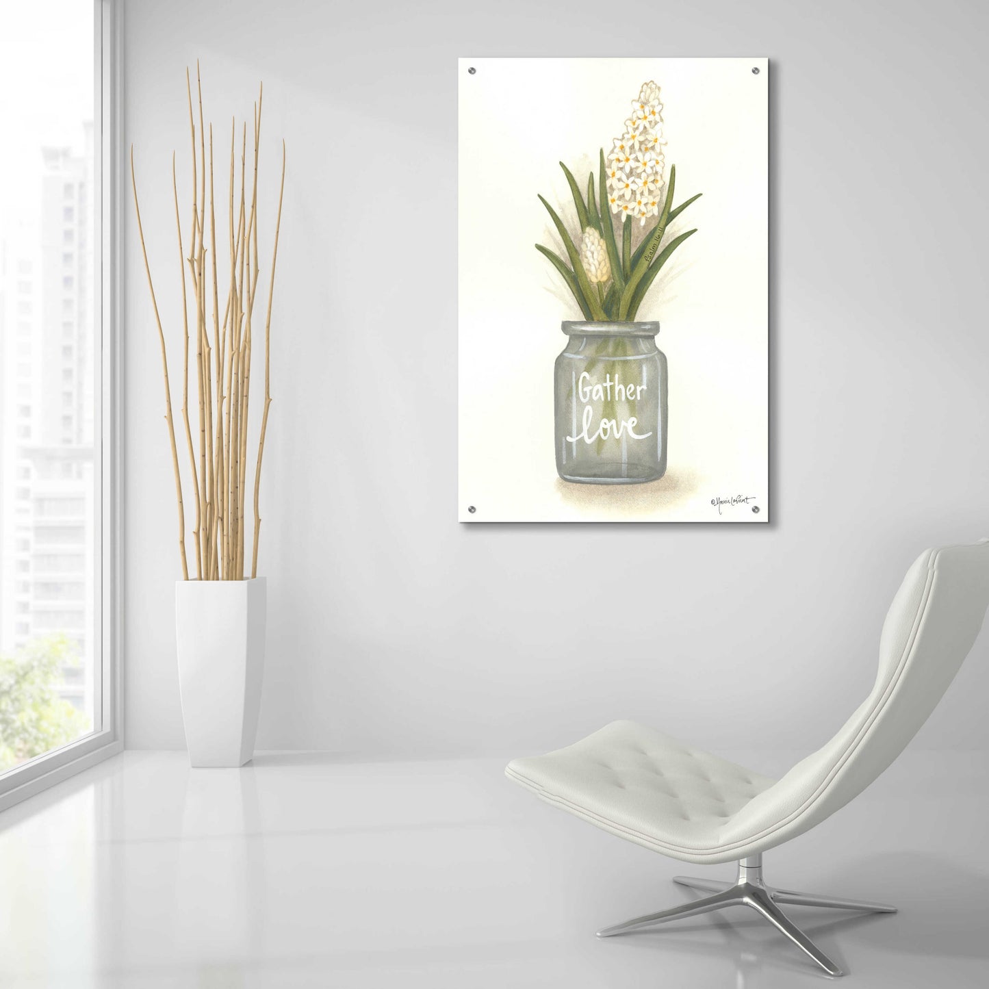 Epic Art 'Gather Love Hyacinth' by Annie LaPoint, Acrylic Glass Wall Art,24x36