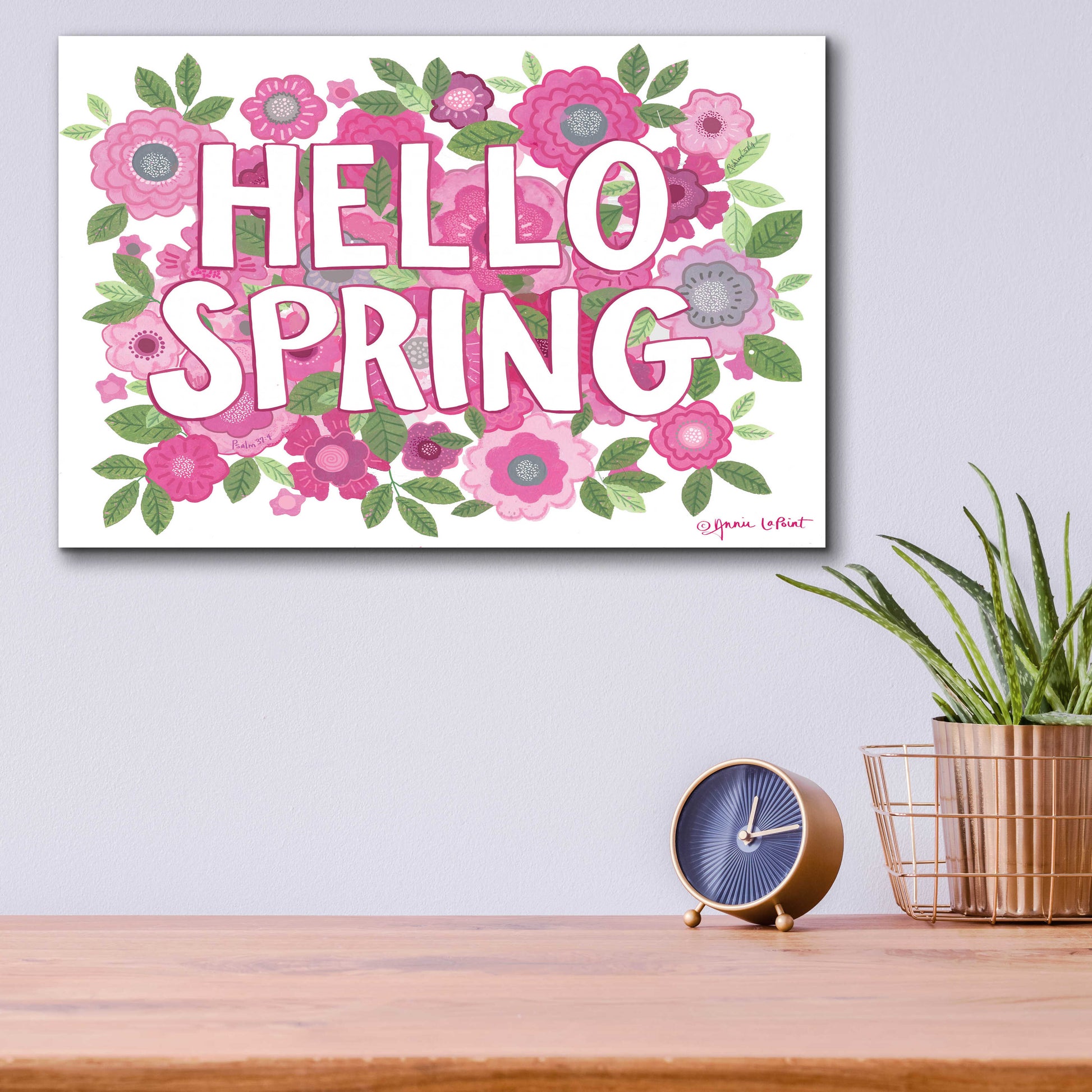 Epic Art 'Hello Spring' by Annie LaPoint, Acrylic Glass Wall Art,16x12