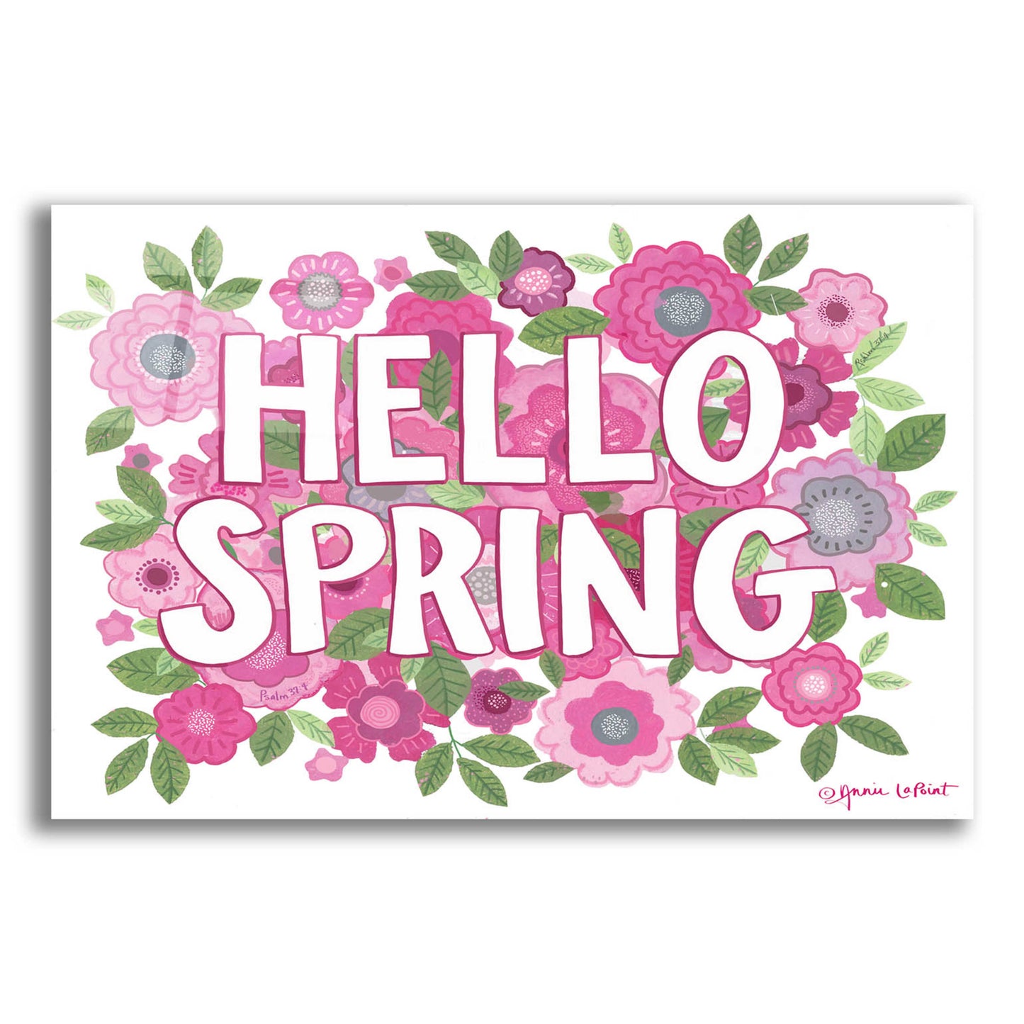 Epic Art 'Hello Spring' by Annie LaPoint, Acrylic Glass Wall Art,16x12