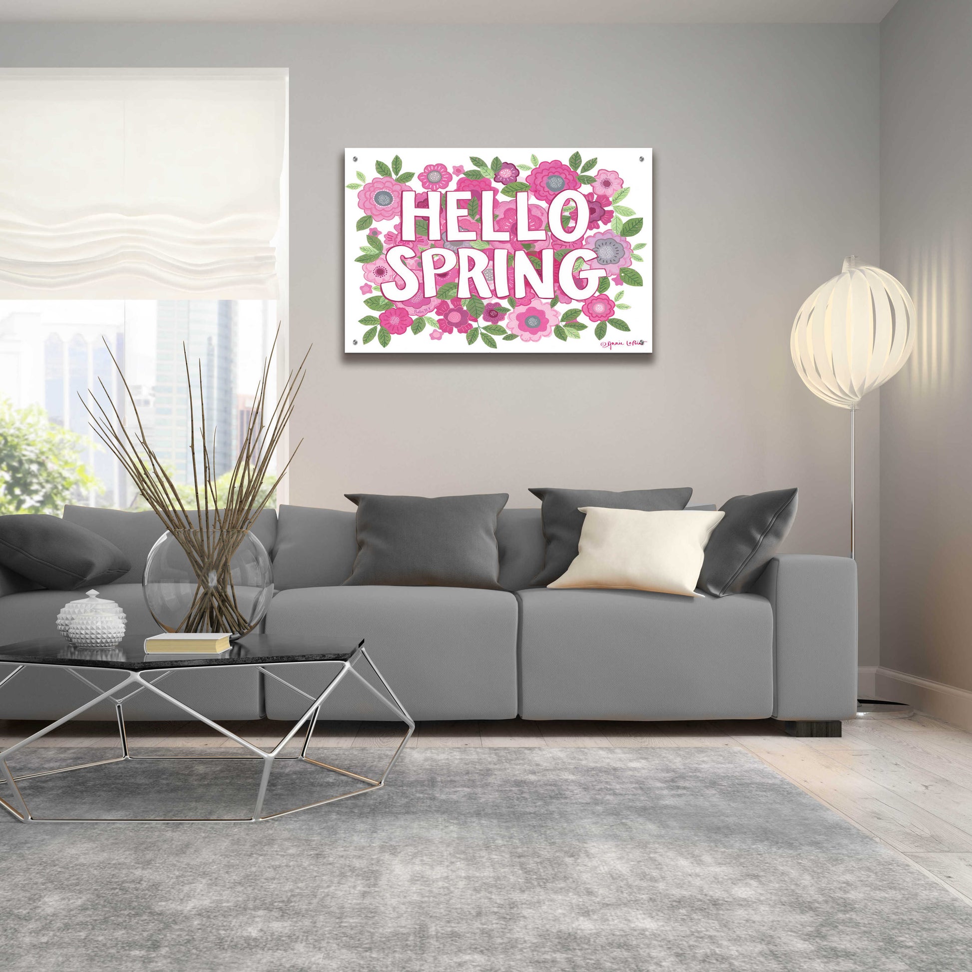 Epic Art 'Hello Spring' by Annie LaPoint, Acrylic Glass Wall Art,36x24