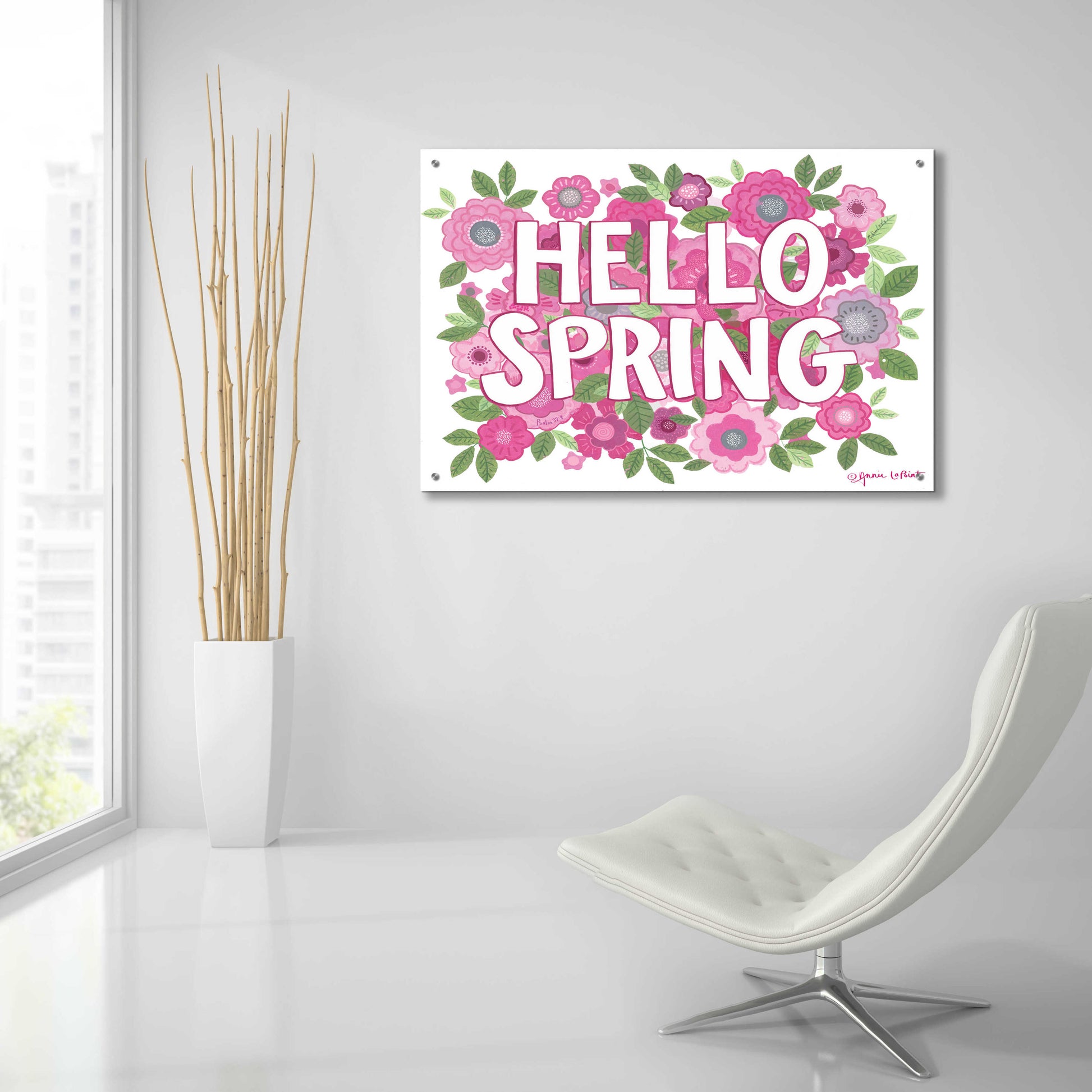 Epic Art 'Hello Spring' by Annie LaPoint, Acrylic Glass Wall Art,36x24