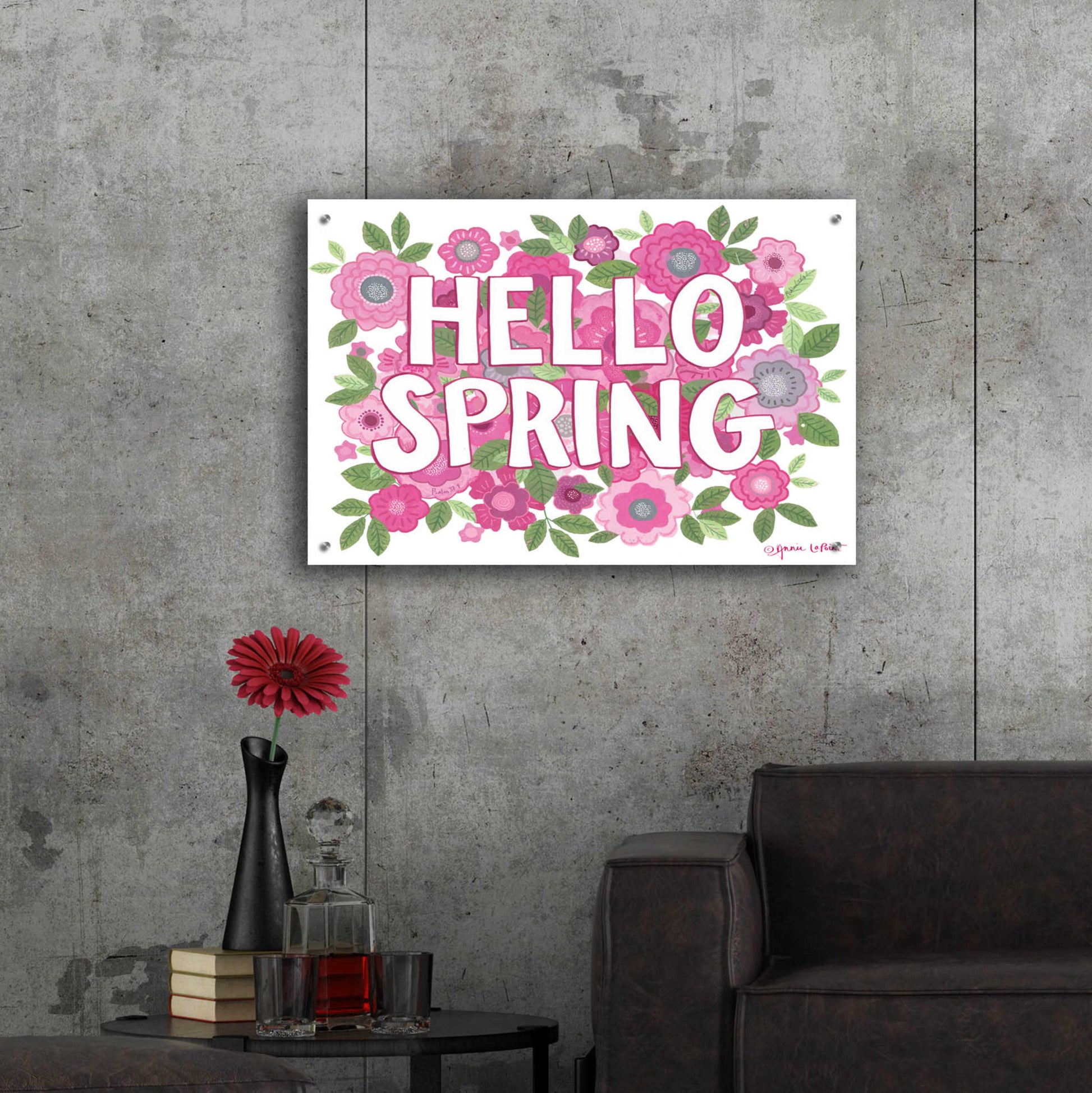 Epic Art 'Hello Spring' by Annie LaPoint, Acrylic Glass Wall Art,36x24