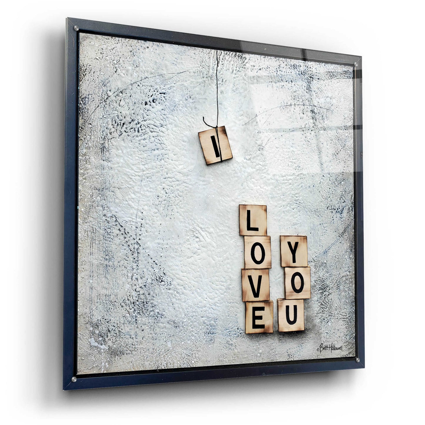 Epic Art 'I Love You' by Britt Hallowell, Acrylic Glass Wall Art,36x36