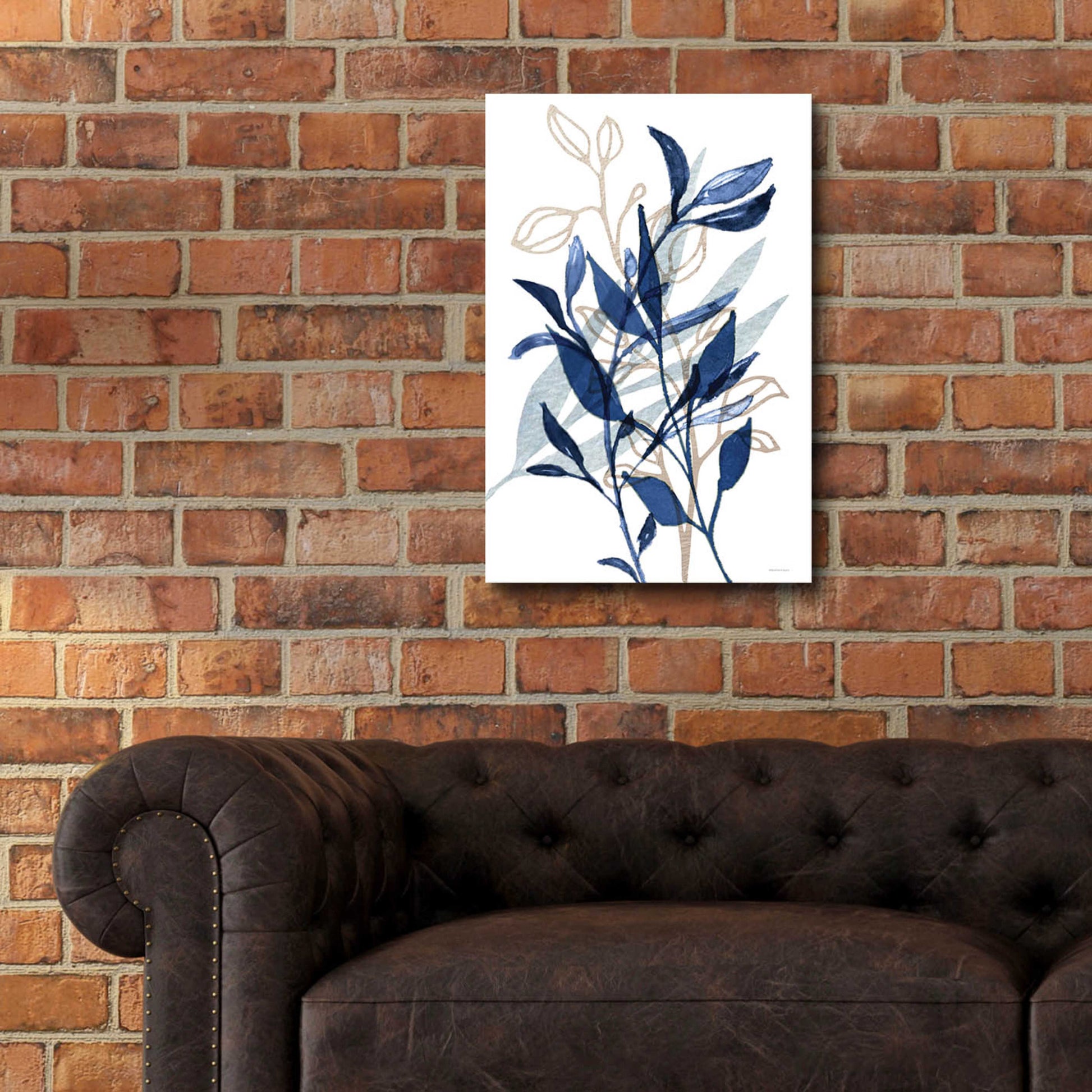 Epic Art 'Botanical Blues I' by Bluebird Barn, Acrylic Glass Wall Art,16x24